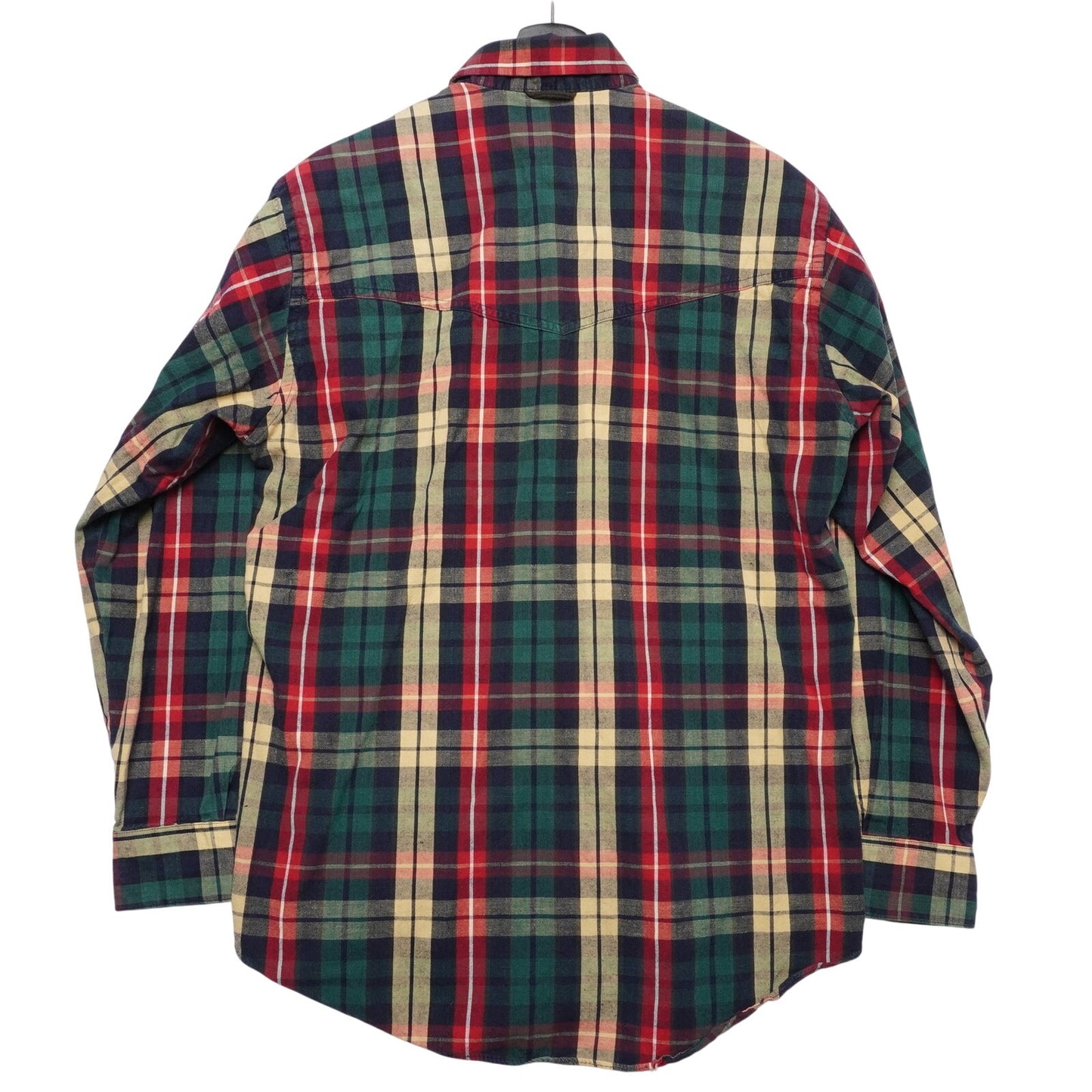 Texas Cotton Plaid Shirt Men’s Medium USA Made Pure Cotton Long Sleeve Button Down