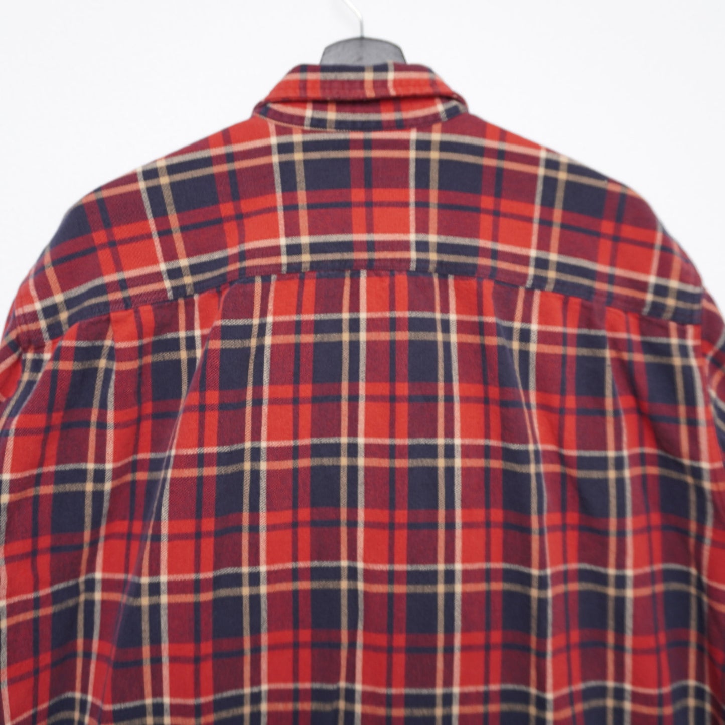 Abercrombie & Fitch Red/Navy Plaid Authentic Chamois Shirt Men’s M Heavy Flannel