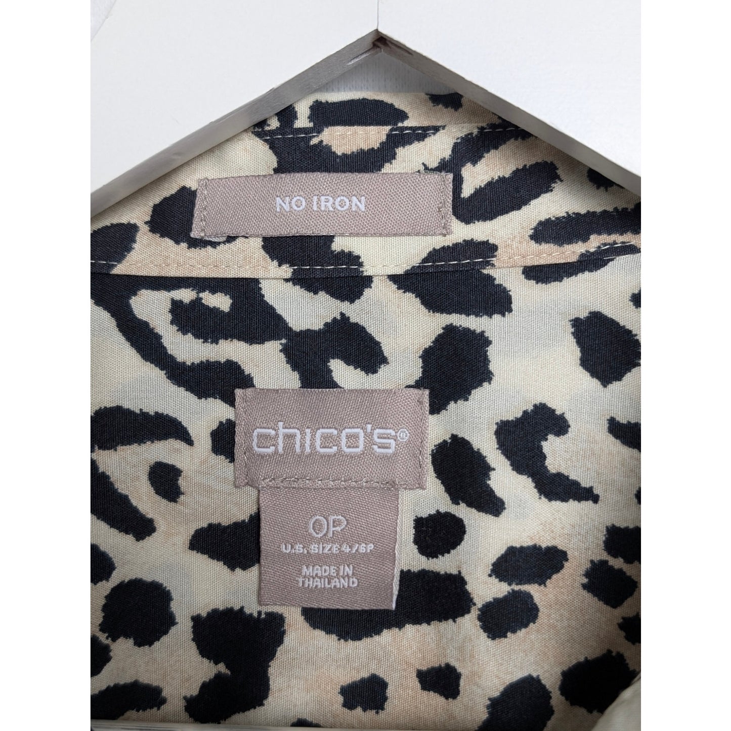Chico's Leopard Print Button Up 0P (US4/6)