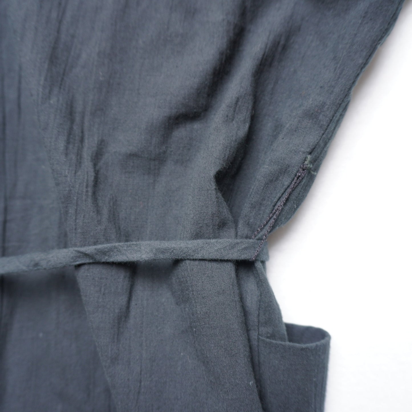 Vintage Dotti Kimono Style Black Robe Made in USA Small