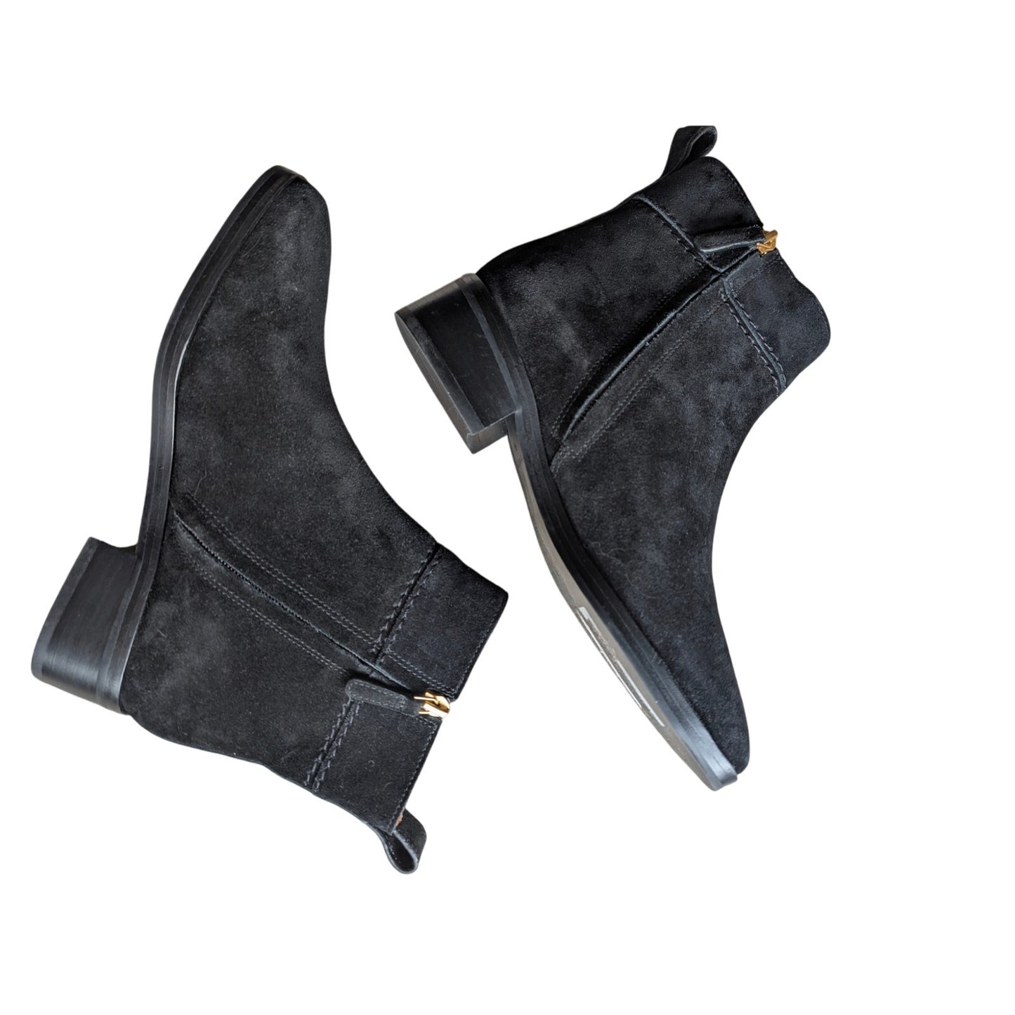 Tory Burch Everly Black Suede Ankle Boots 6