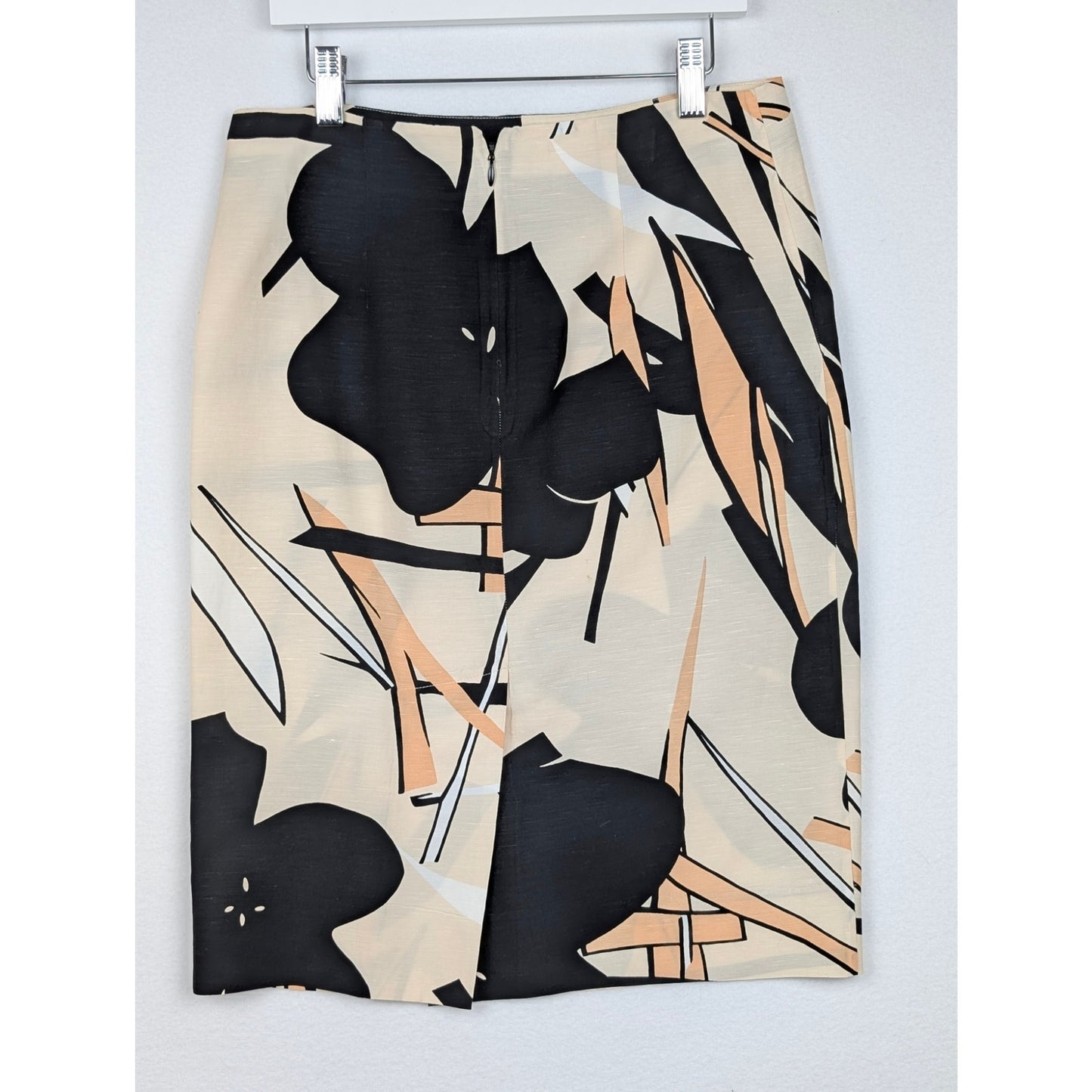 Marni 2pc Set Top & Skirt Beige Black Abstract Floral Print Made in Italy