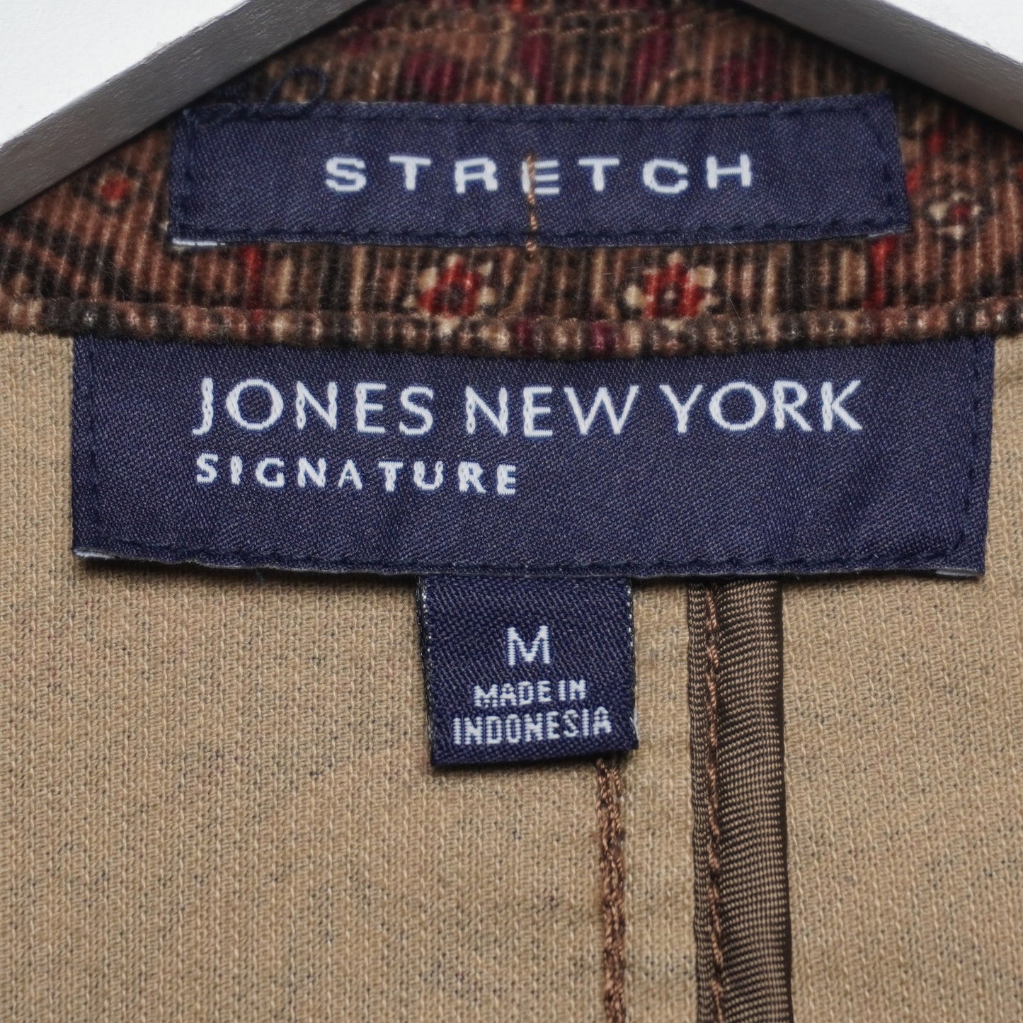 Jones New York Paisley Corduroy Stretch Jacket Size M