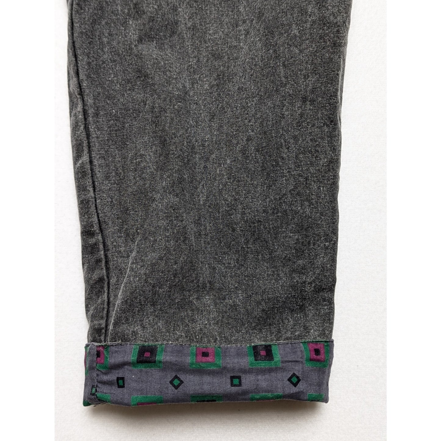 Vtg Gray High Waisted Adjustable Waist Light Cotton Cargo Pants Size 29