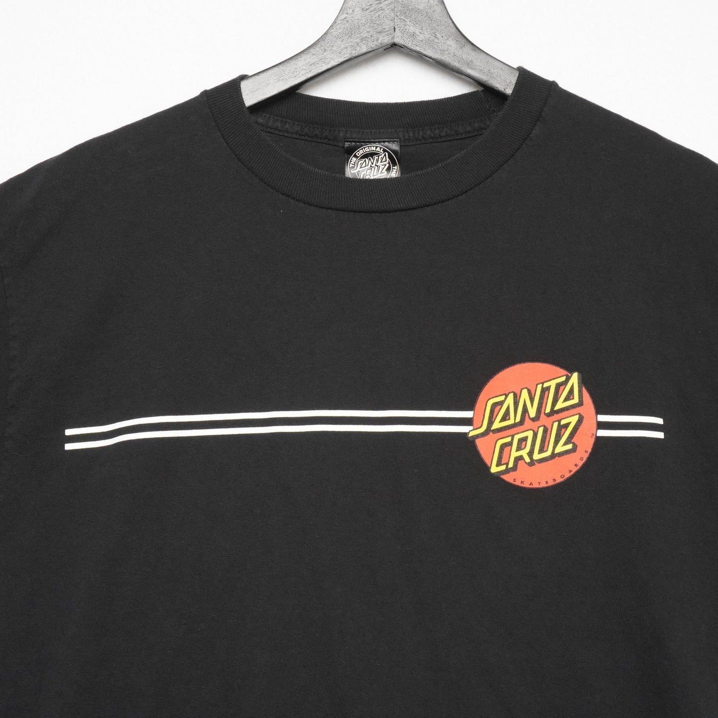 Santa Cruz Skateboards T-Shirt Men’s Medium Black Logo Front & Back Graphic