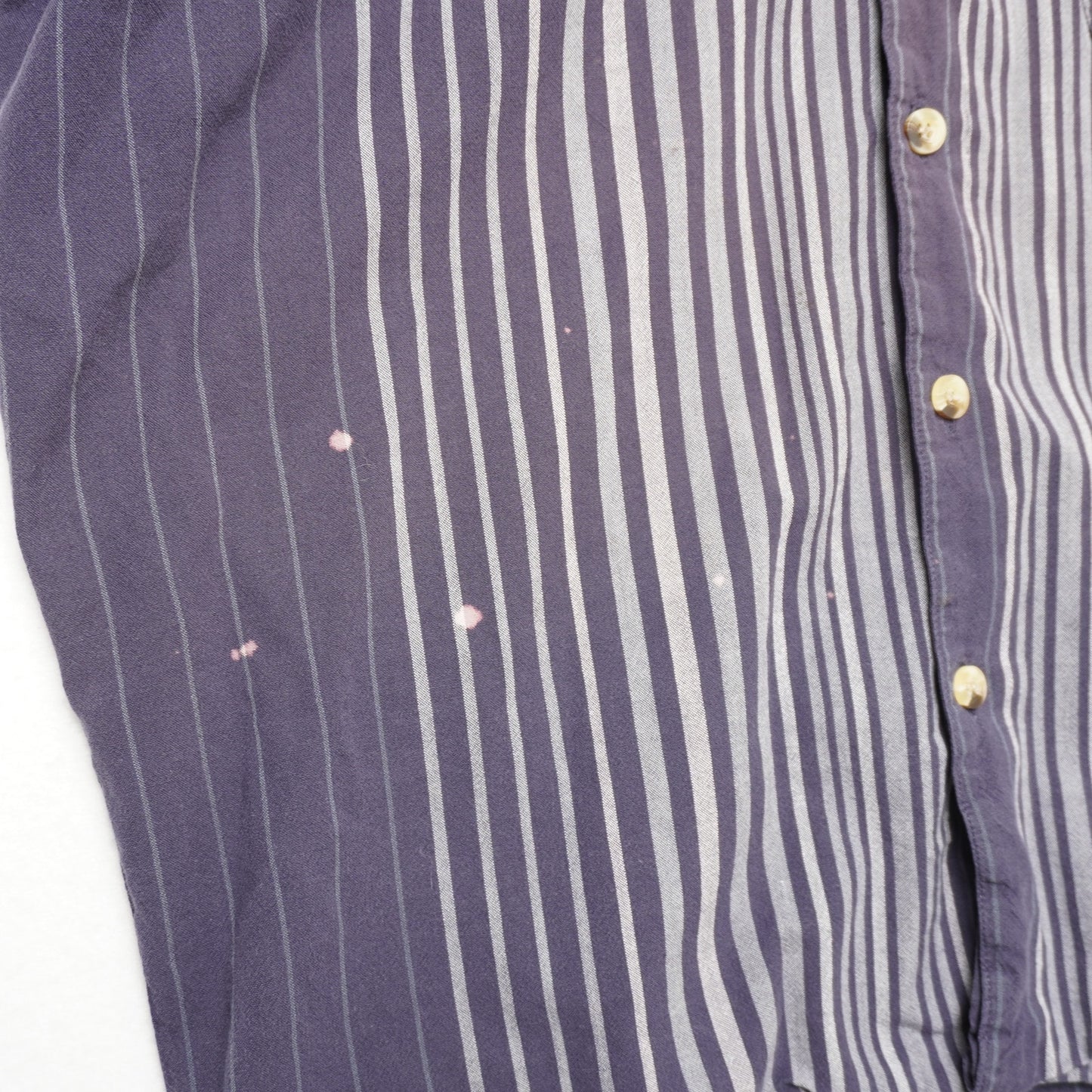 Common Man Striped Short Sleeve Button Up Shirt 100% Cotton M