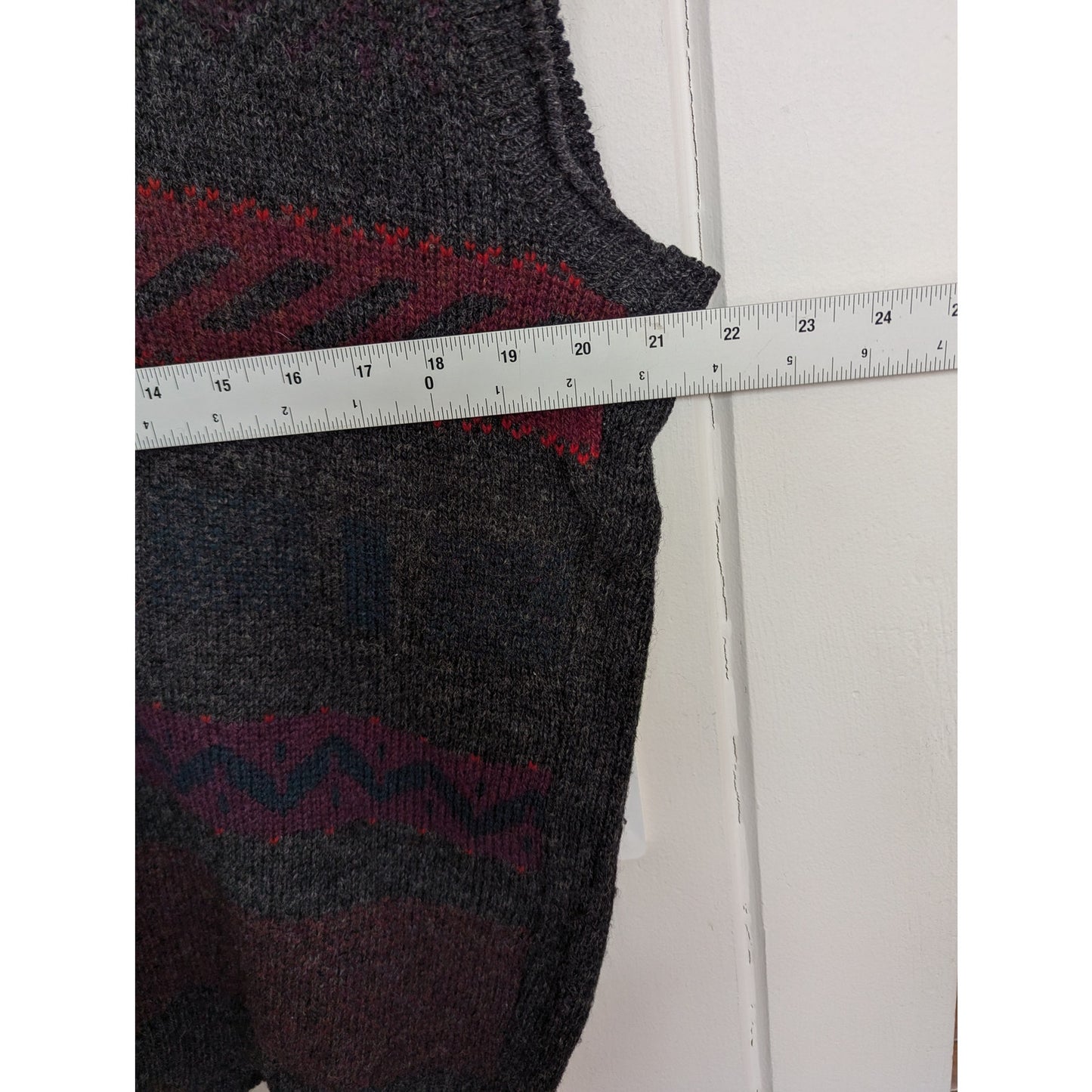Vtg Perry Ellis x Levi's 100% Scottish Wool Sweater Vest Gray Size L