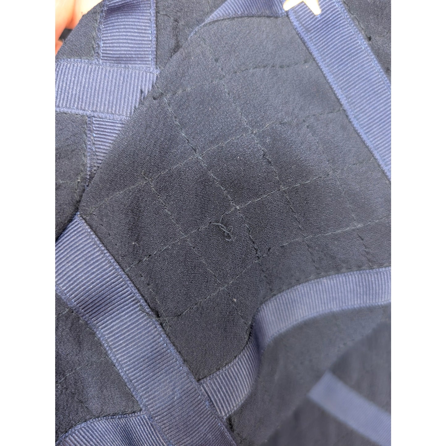 Vintage Peter Nygard Navy Silk Bomber with Ribbon and Gold Accents
