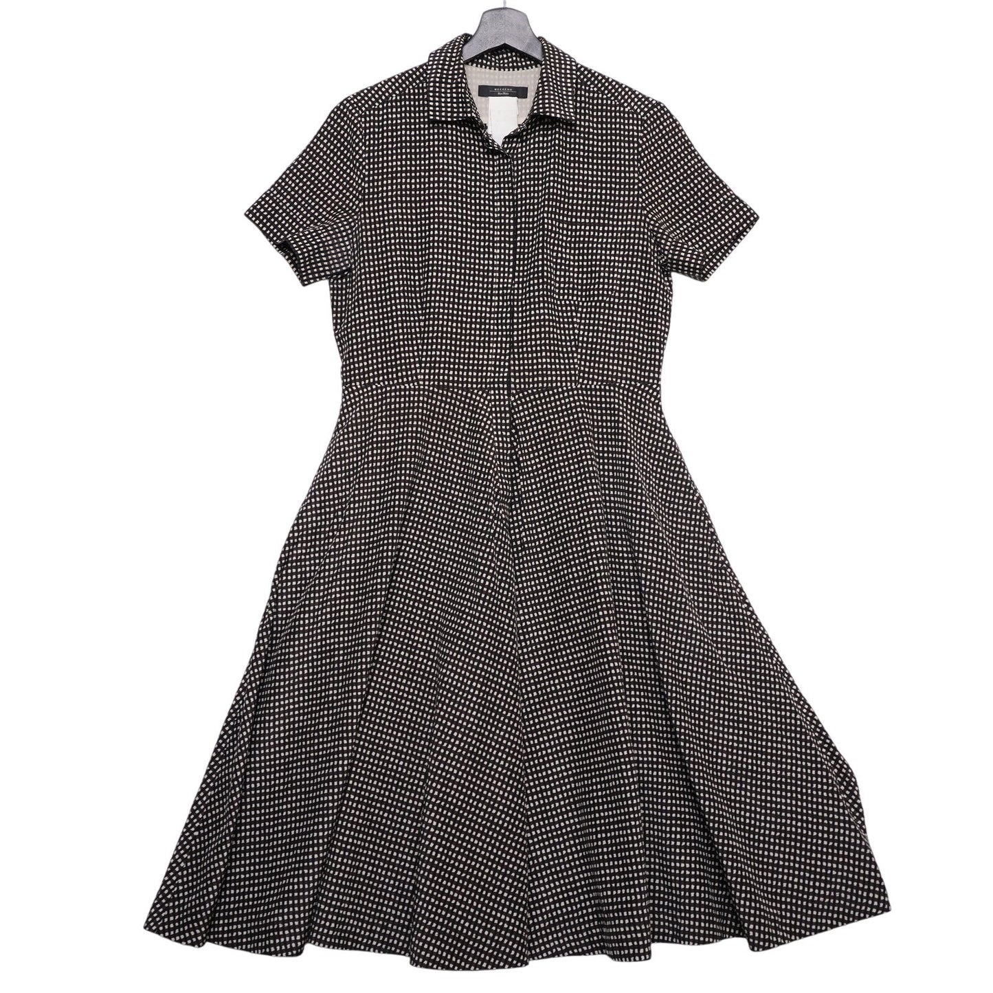 Weekend Max Mara Shirt Dress Women’s Checkered Short Sleeve Midi Pocketsl.,/;