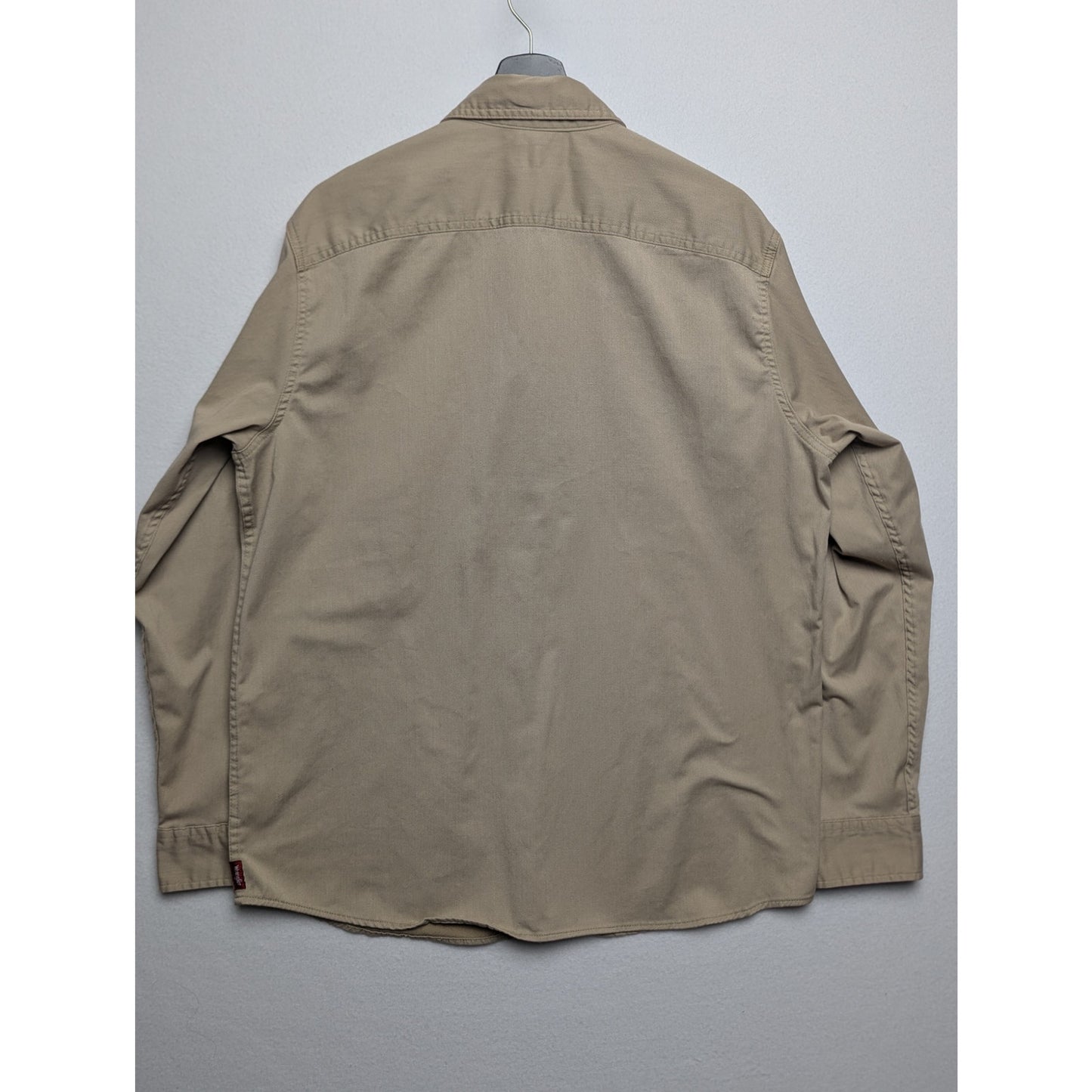 Wrangler Work Shirt Khaki Color Men's Size Large