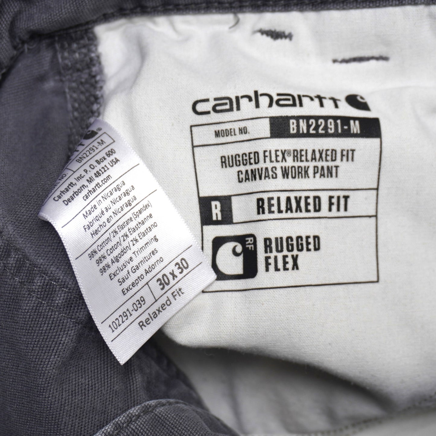 Carhartt Work Pants – Men's 30x30 – Distressed Gray Carpenter Utility Pants