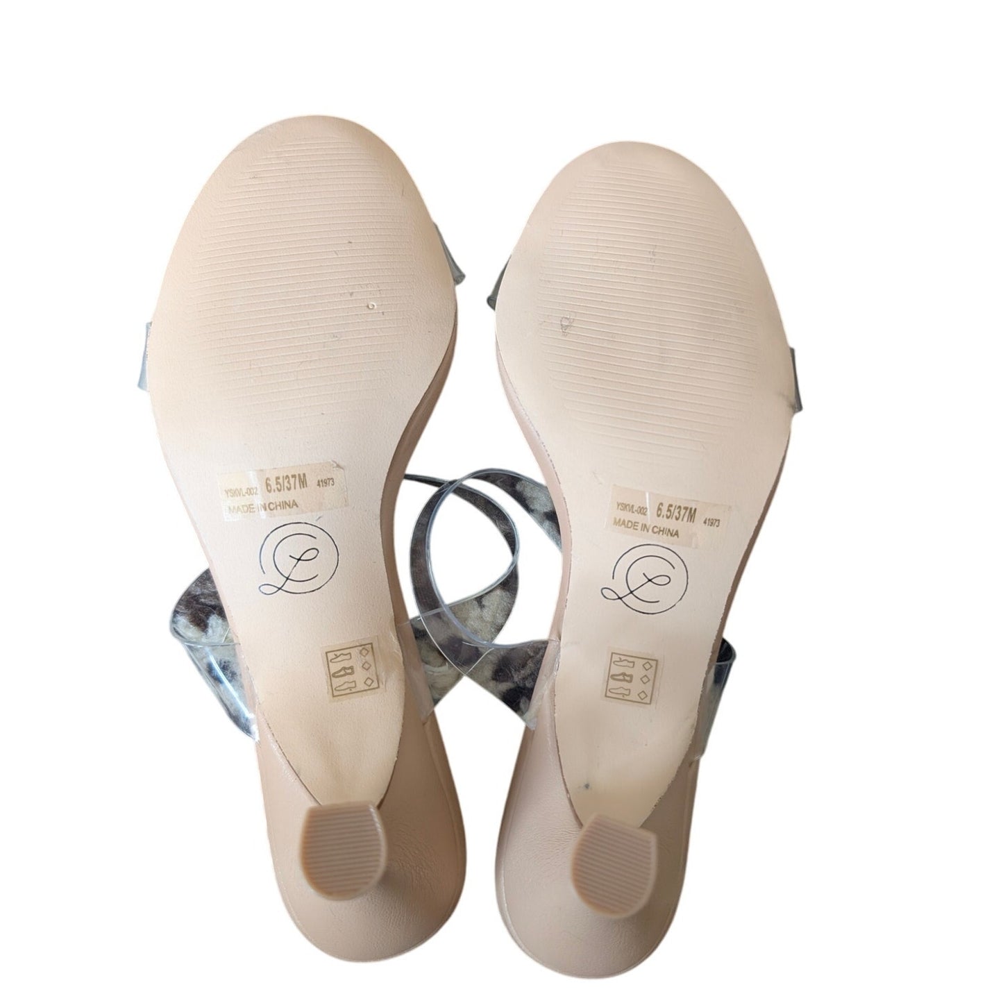 Chinese Laundry Yamila Clear Kitten Heel Slide Sandals (US 6.5)