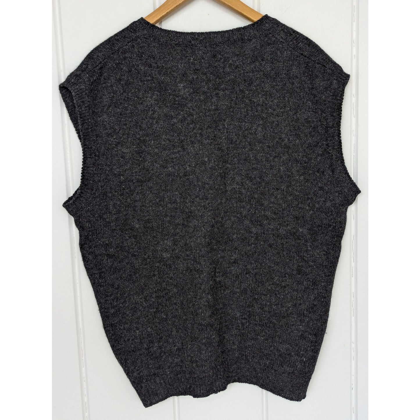 Vtg Perry Ellis x Levi's 100% Scottish Wool Sweater Vest Gray Size L