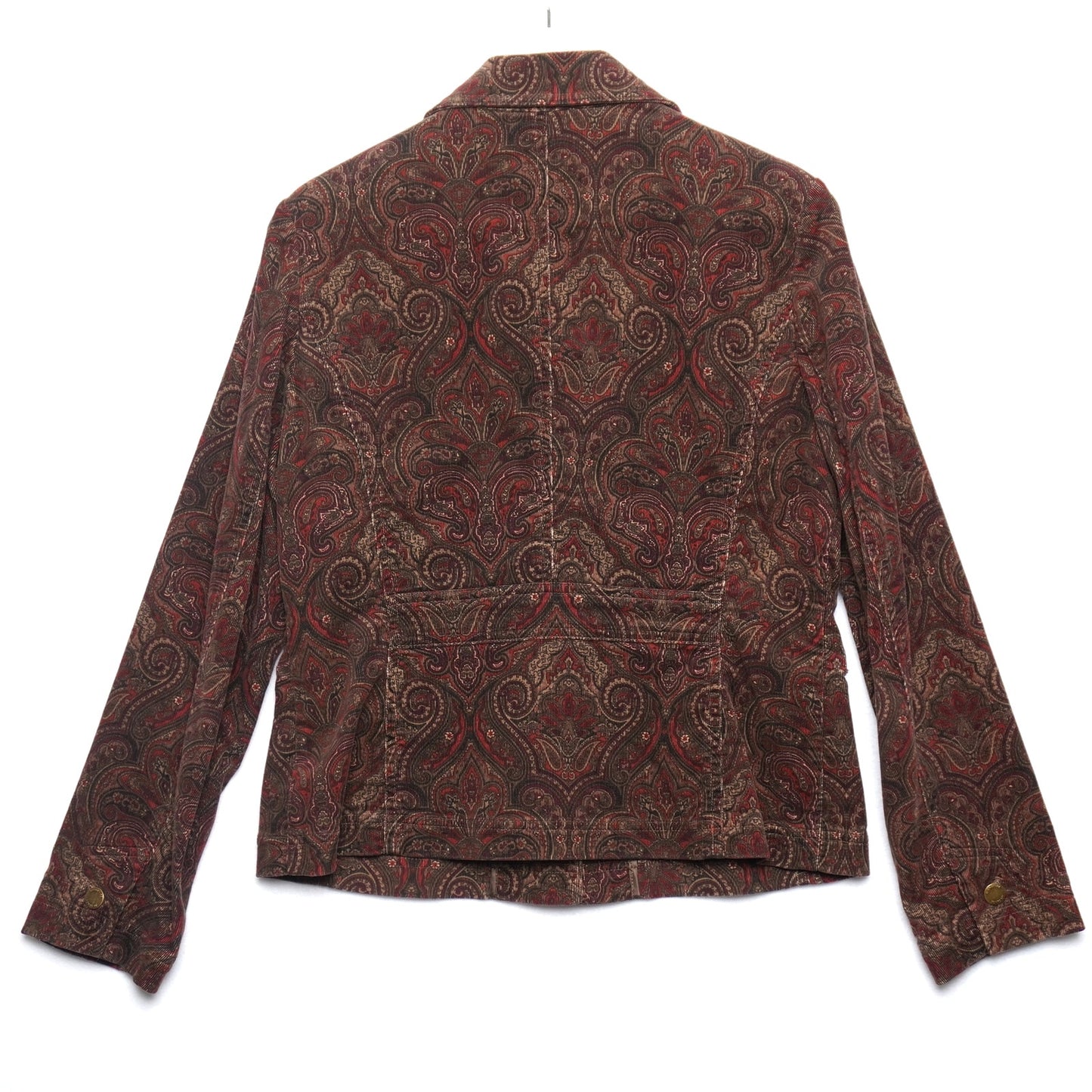 Jones New York Paisley Corduroy Stretch Jacket Size M