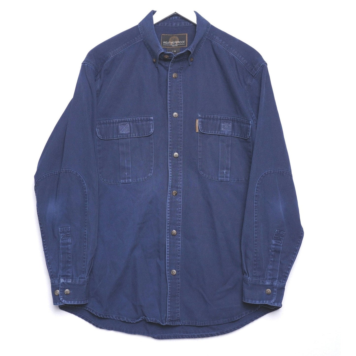 Weatherproof Blue Canvas Work Shirt M
