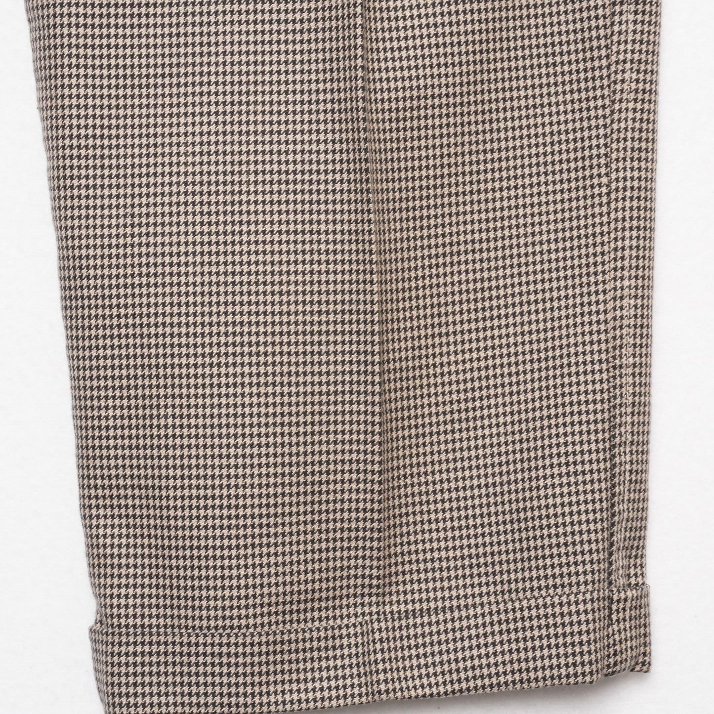 Lands’ End Men’s Dress Pants Size 36 Brown Houndstooth Check Cotton USA Made