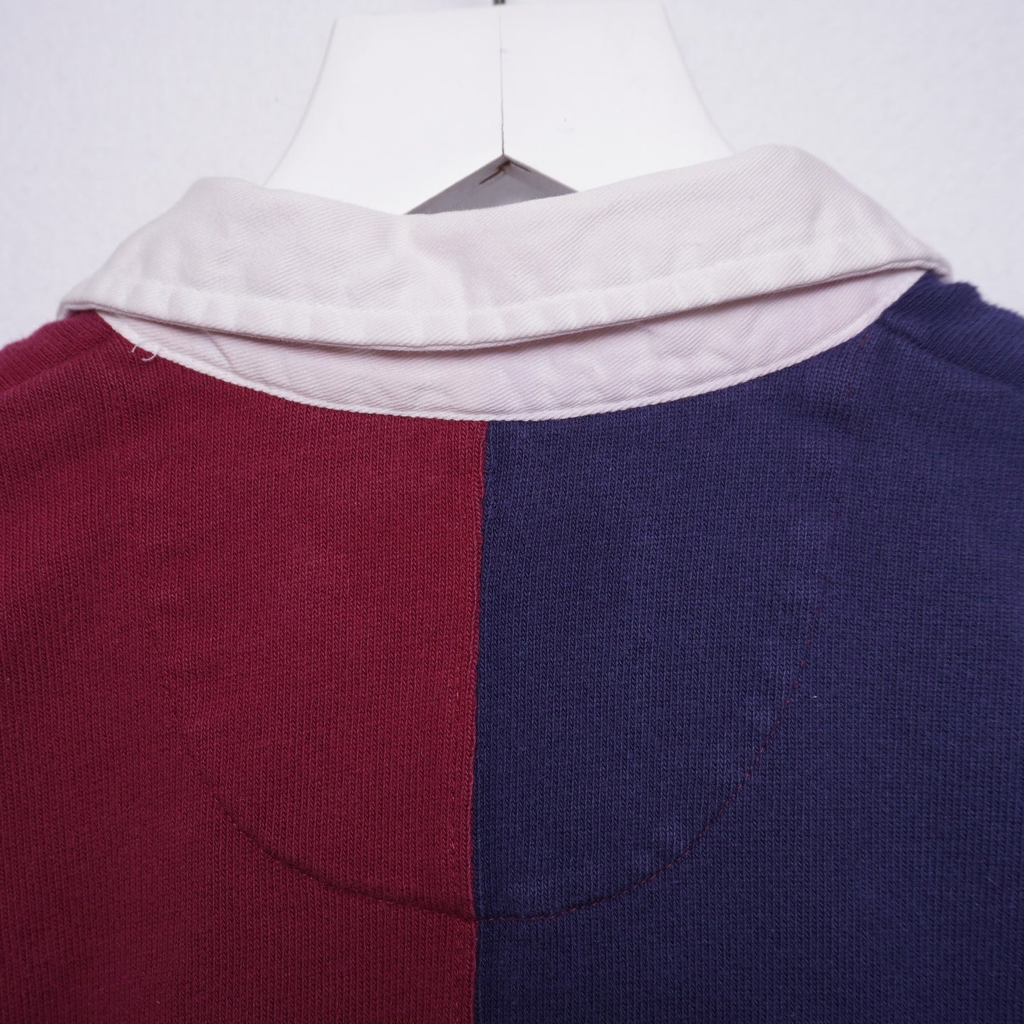 St John's Bay Color Block Long Sleeve Rugby Shirt Size M