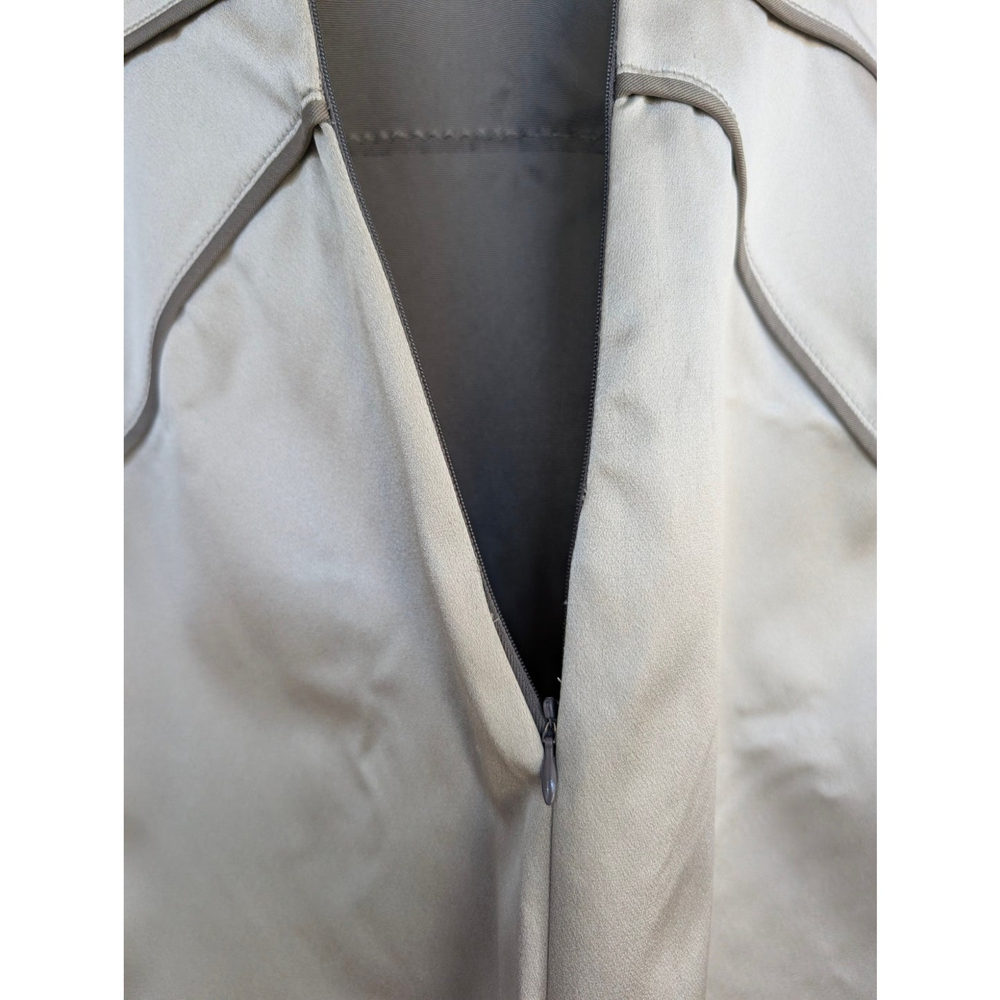 Zac Posen Silk Sheath Dress Silver