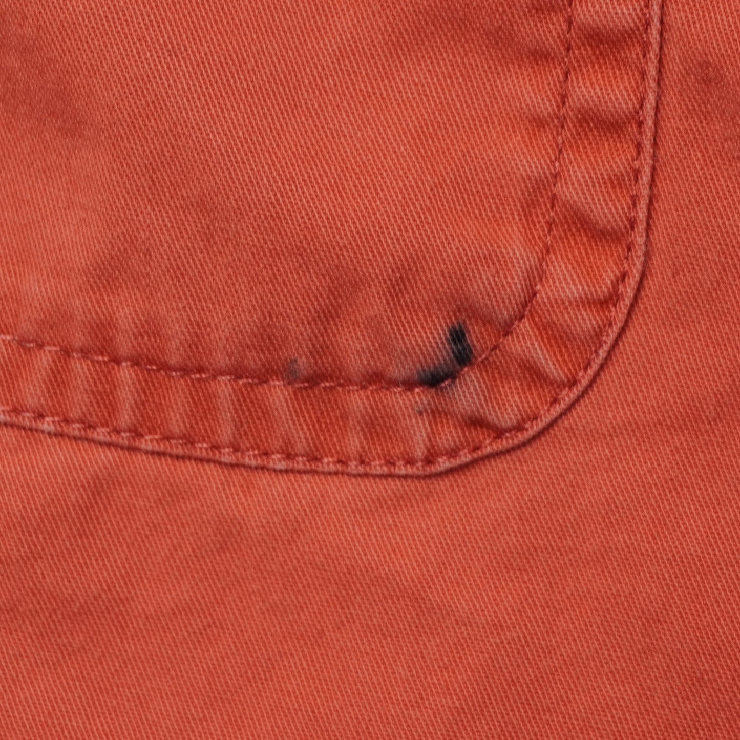 Eddie Bauer Rufton Twill Utility Shirt XL RedOrange Cotton Flap Pockets Workwear