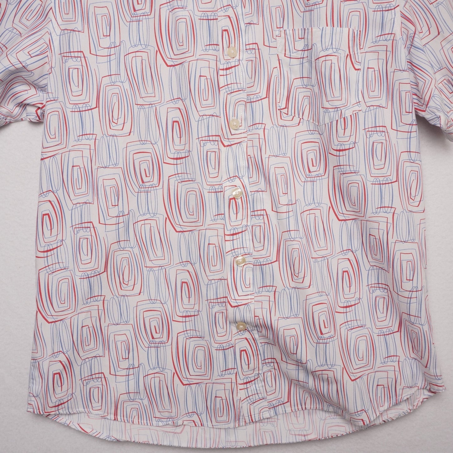 Kennington California Retro Geometric Print Shirt Men's L Mod 90s USA Vibes