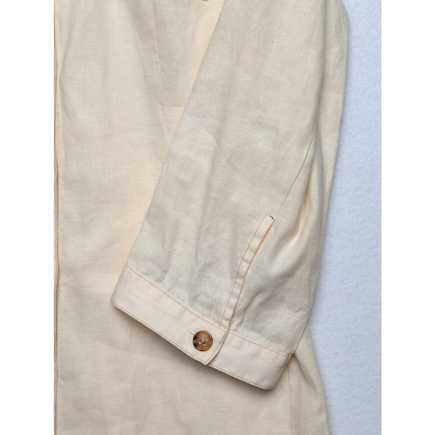 Women's Tahari Cream Shirt Dress 8