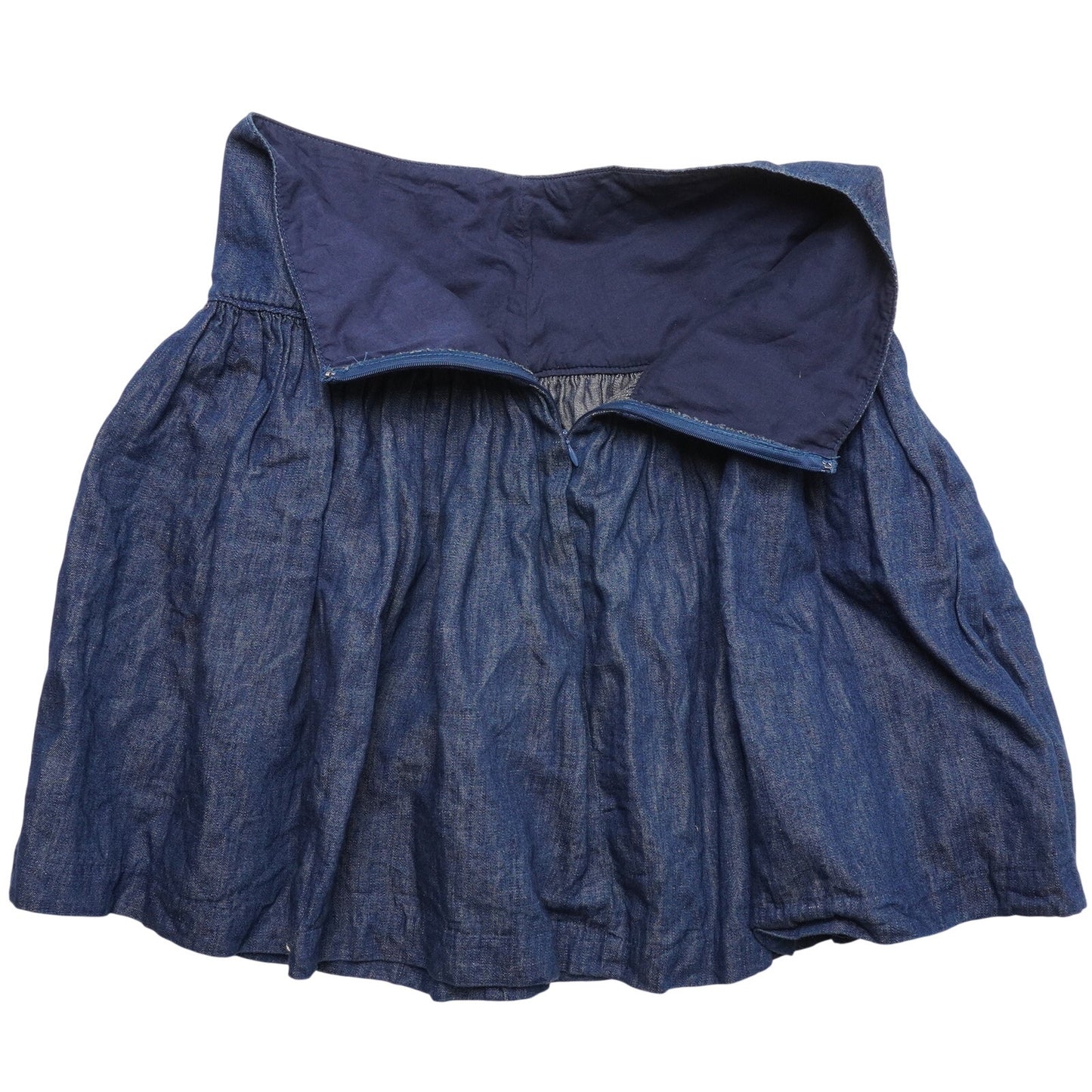 GAP Denim Mini Skirt Size 4 High Waist A-Line 15.5" Waist 20" Length