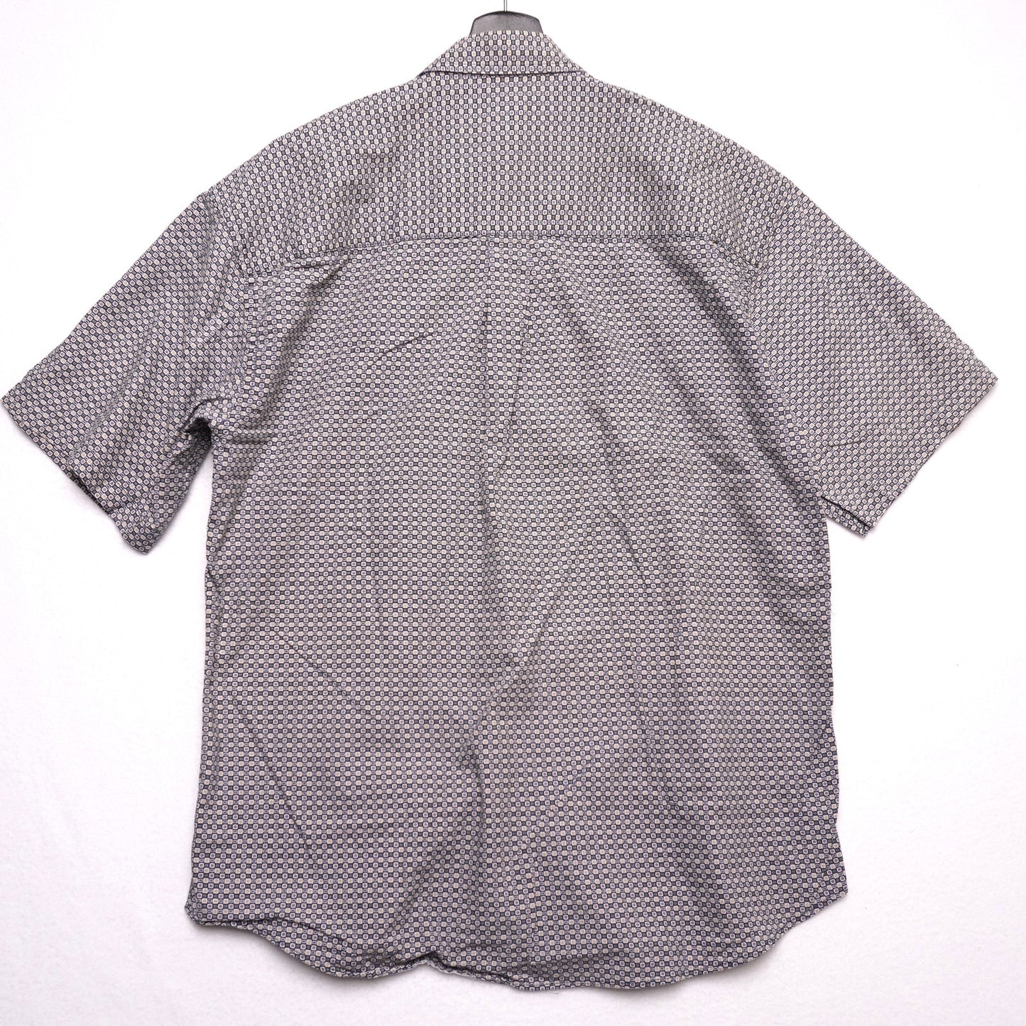 Natural Issue Men’s Short Sleeve Button Up Shirt Geometric Print 100% Cotton M