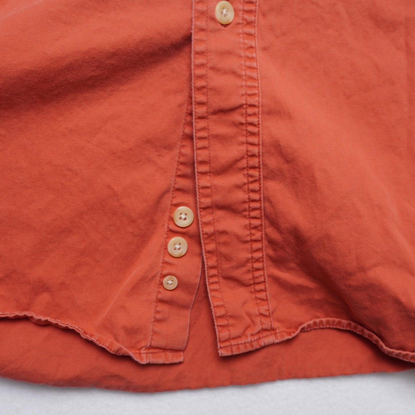 Eddie Bauer Rufton Twill Utility Shirt XL RedOrange Cotton Flap Pockets Workwear