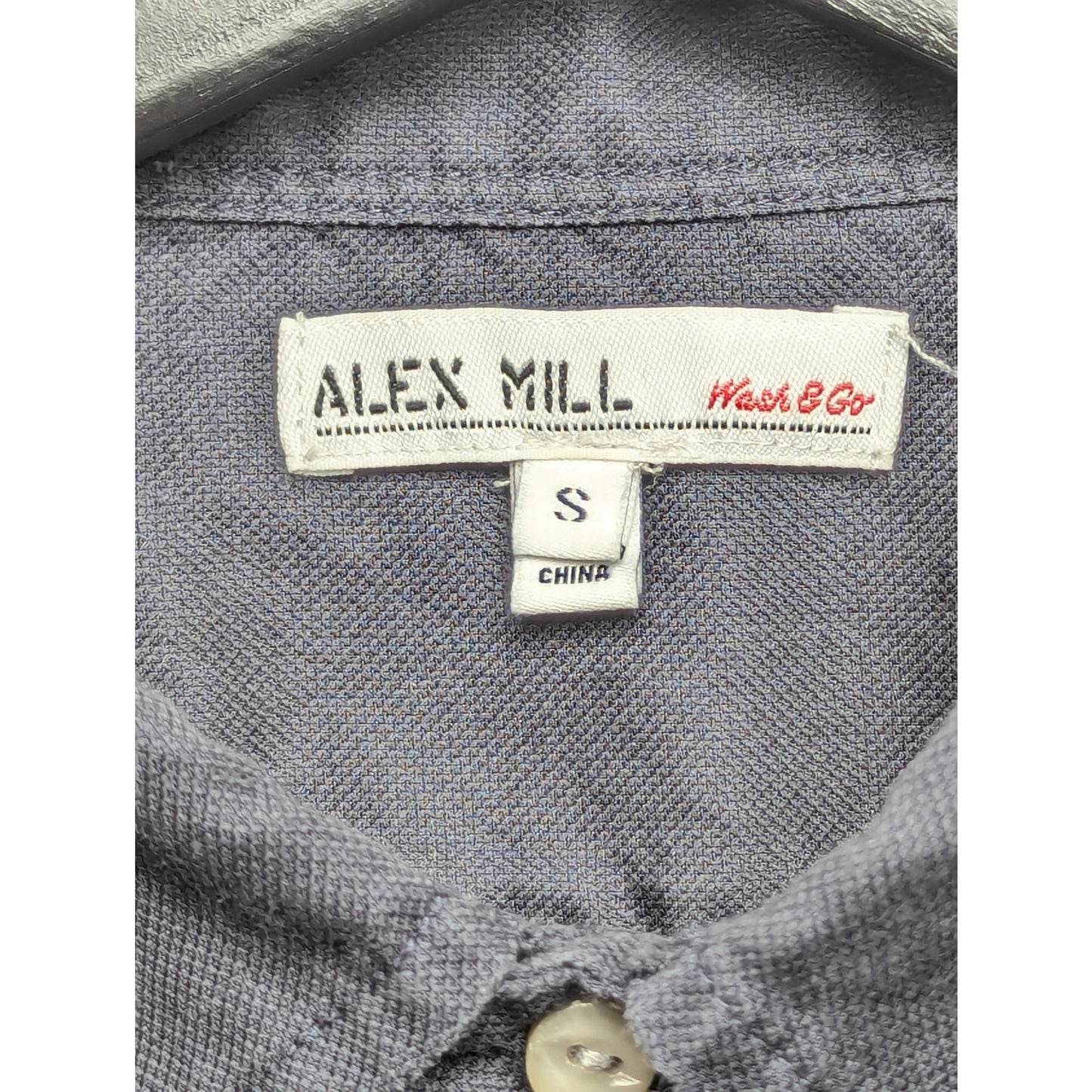 Alex Mill Men's Wash & Go Black Button-up Shirt Size S