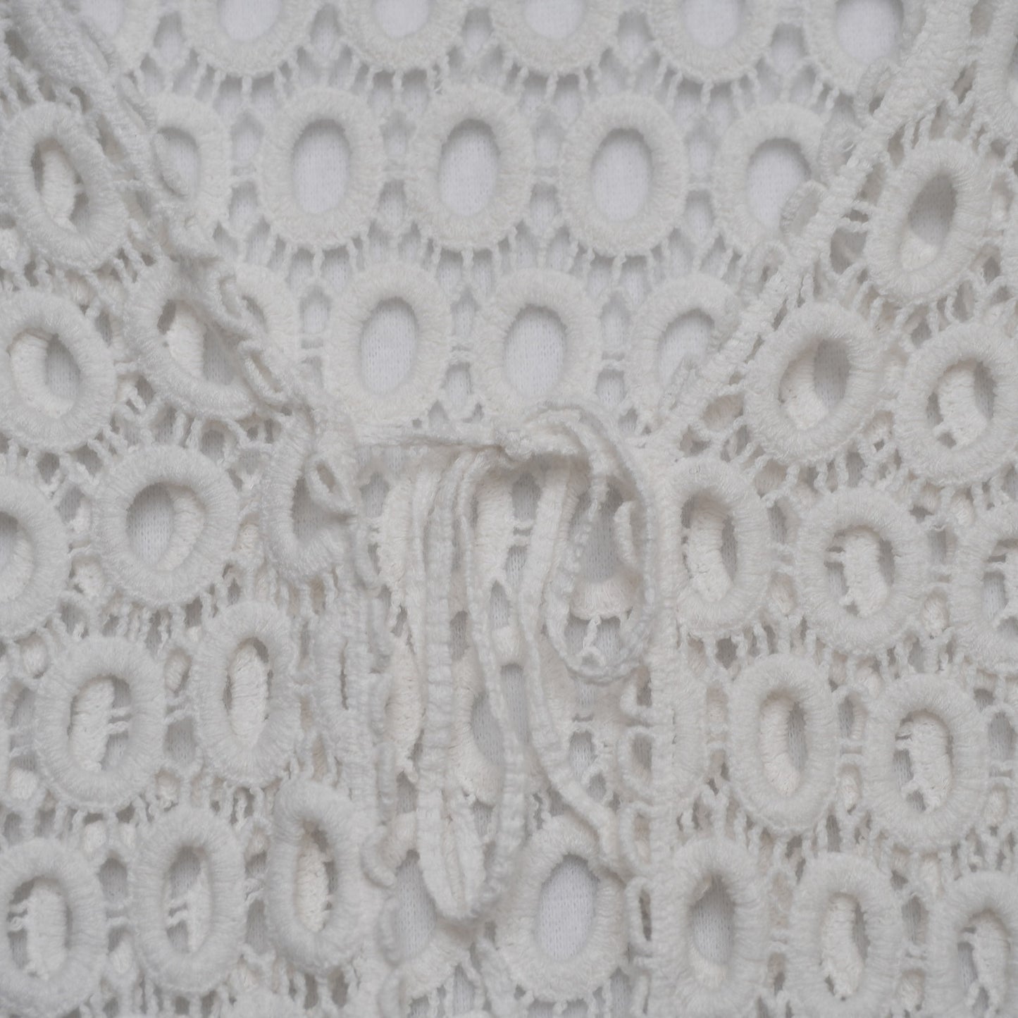 Apparel Love White Crochet Lace Cardigan Women's Medium | 100% Cotton Knit Boho