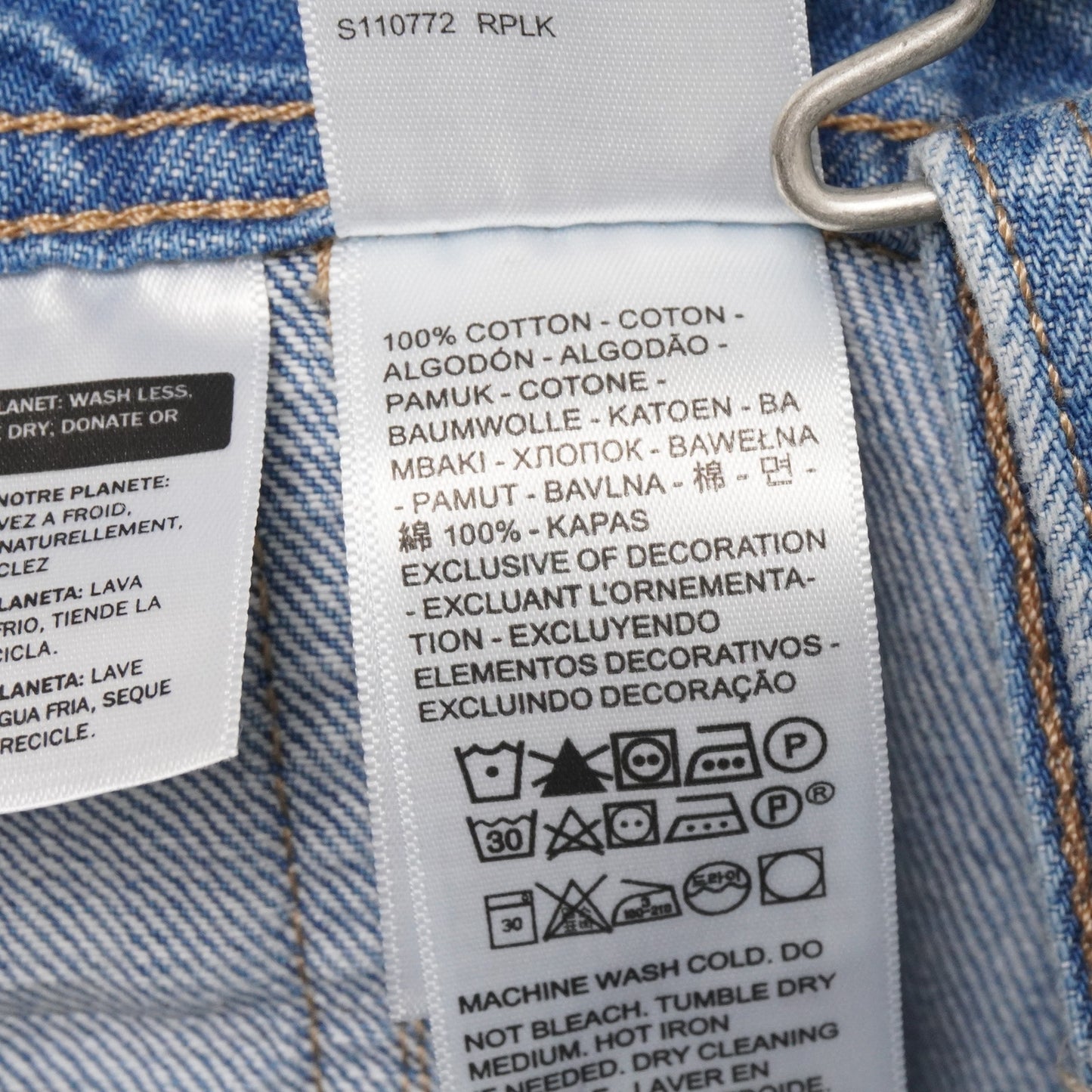 Levi's Denim Short Button Bib Overalls Women's S 16" Waist 34" Length