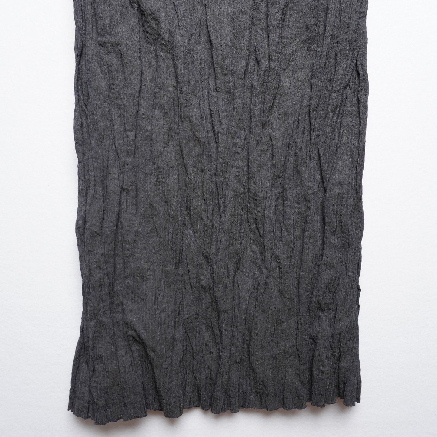 Y2K Banana Republic Black Crinkle Maxi Skirt - Made in IT Wool Blend Size 12
