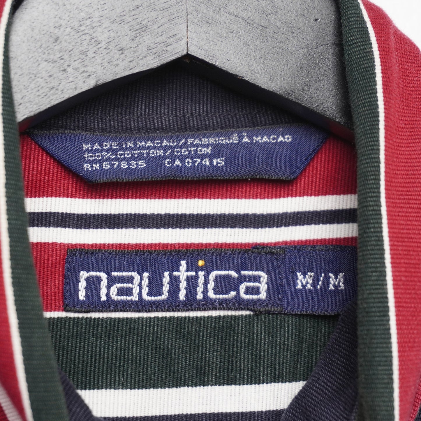 Vintage Nautica Striped Shirt Vertical Stripe 90s Button Down M