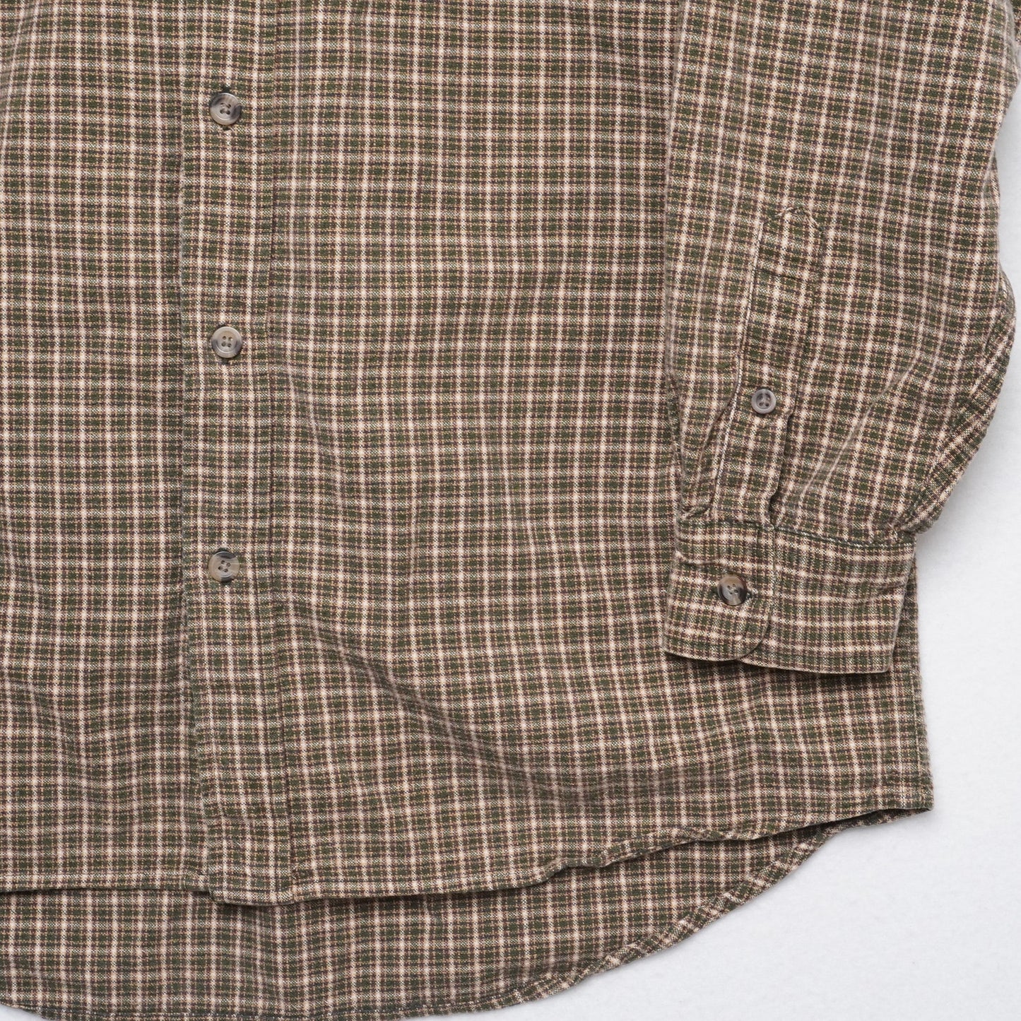 Newton Trading Co Shirt Mens M Green Brown Plaid Button Down Long Sleeve Casual