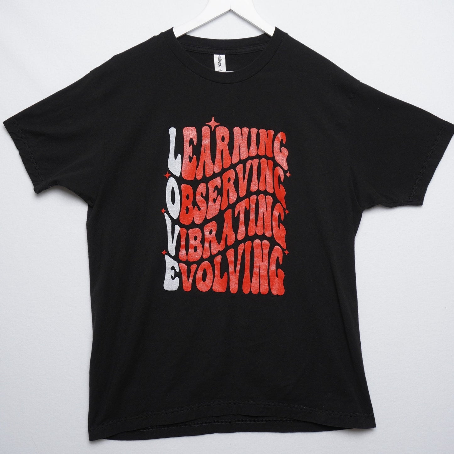 LOVE: Learning Observing Vibrating Evolving Black T-shirt Size Large