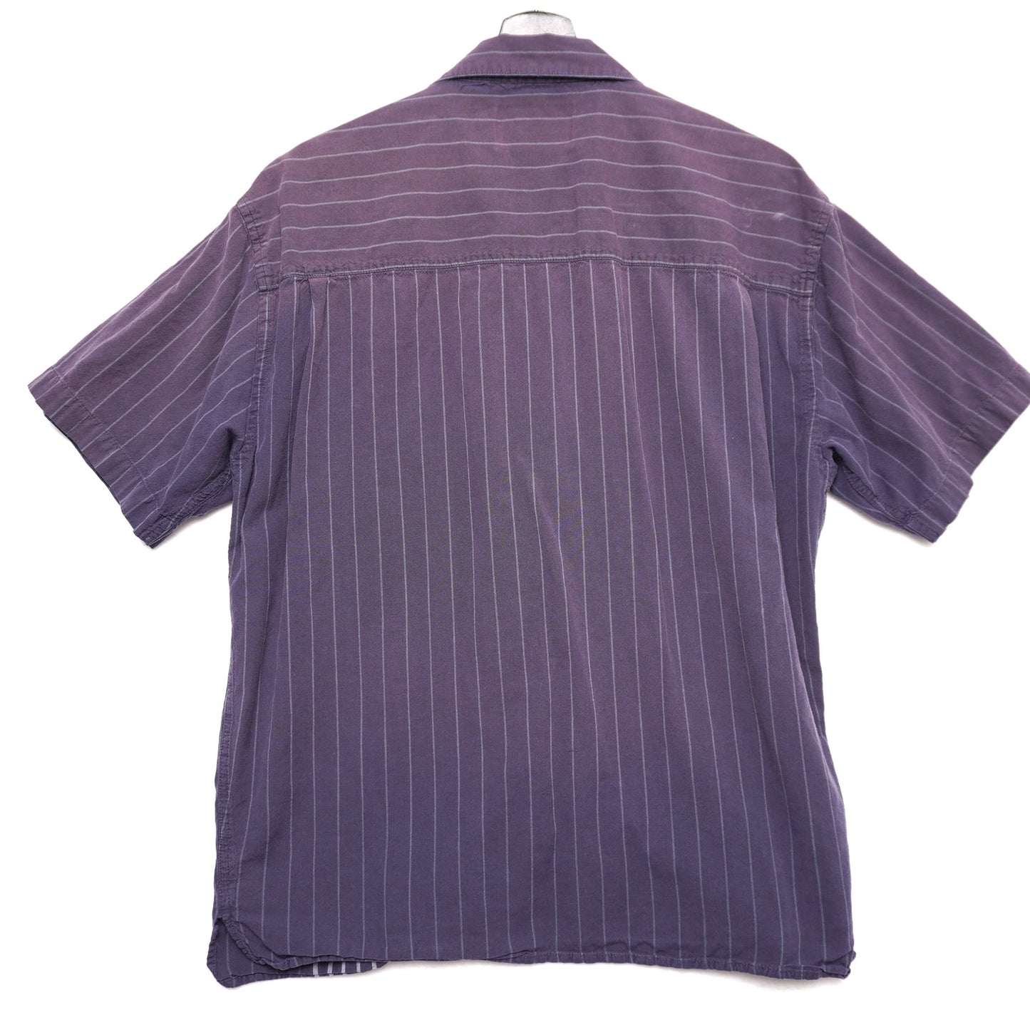 Common Man Striped Short Sleeve Button Up Shirt 100% Cotton M