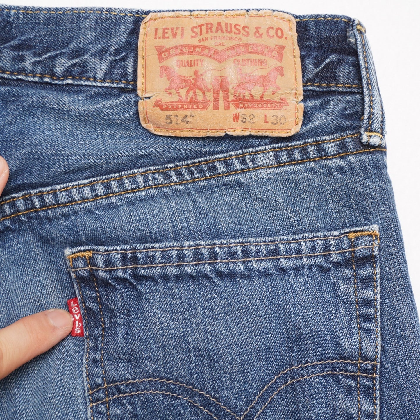 Levi's 514 Men's Straight Fit Jeans Blue Denim Made in Mexico Size 32