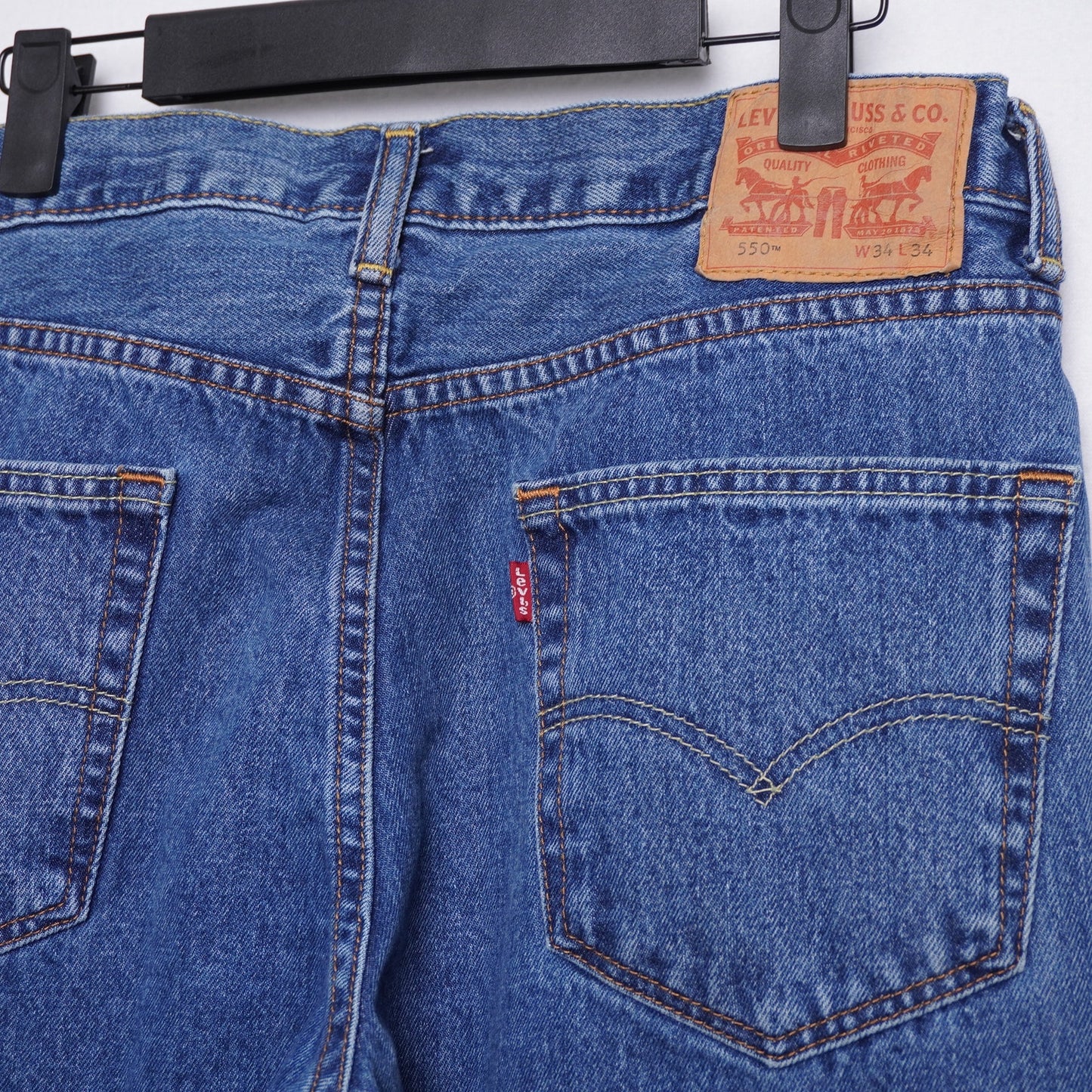 Levi's 550 Blue Jeans 34/34 100% cotton