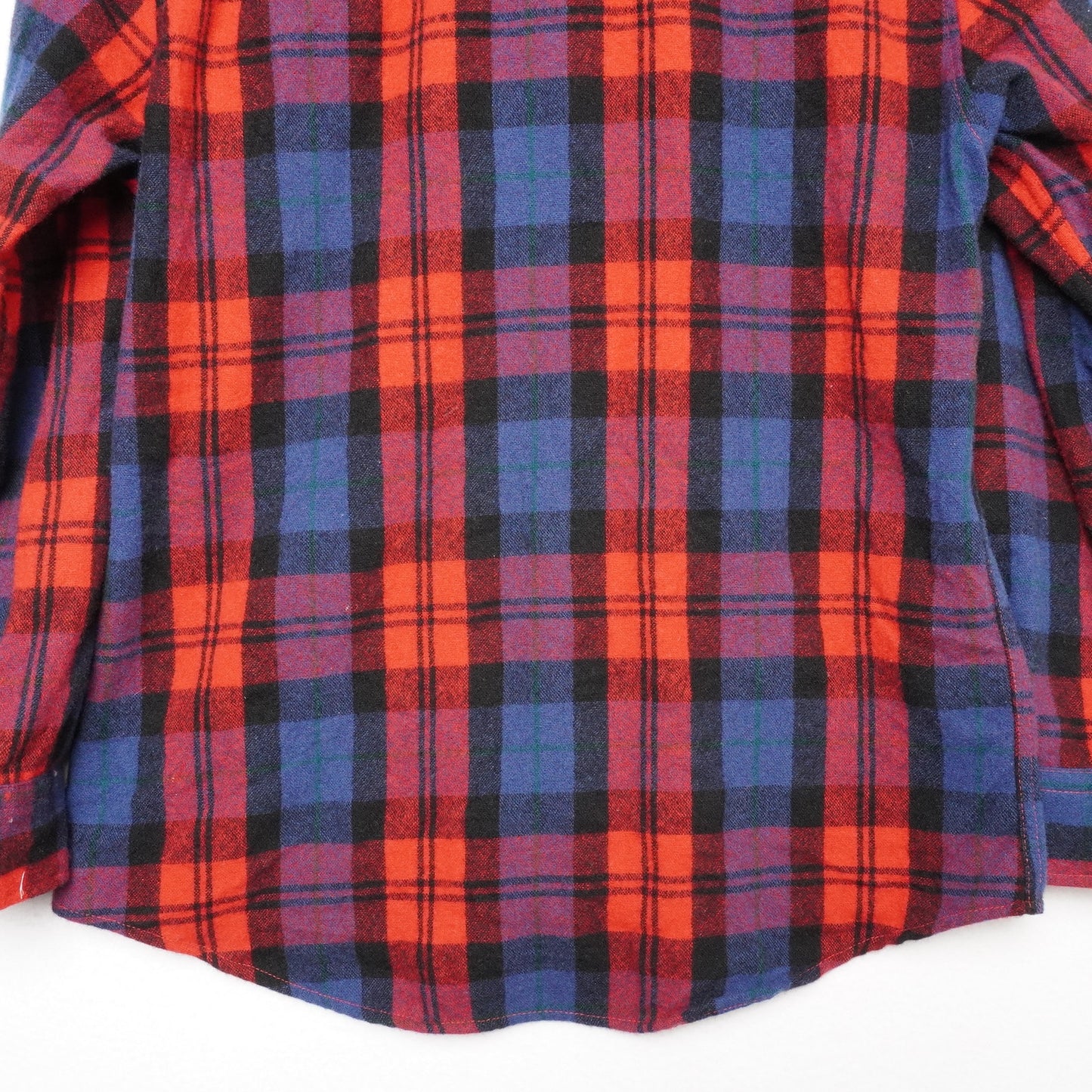 Vintage Fieldmaster Wool Shirt Men’s M Red Blue Plaid Lined Flannel Made in Korea