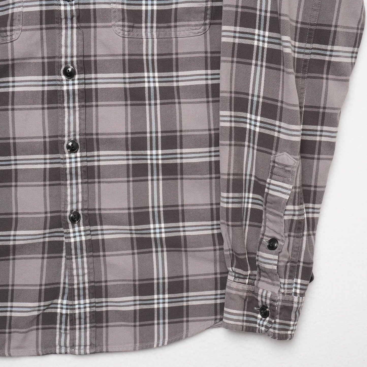 J.Crew Flannel Shirt Mens M Gray Blue Plaid Long Sleeve Cotton Casual