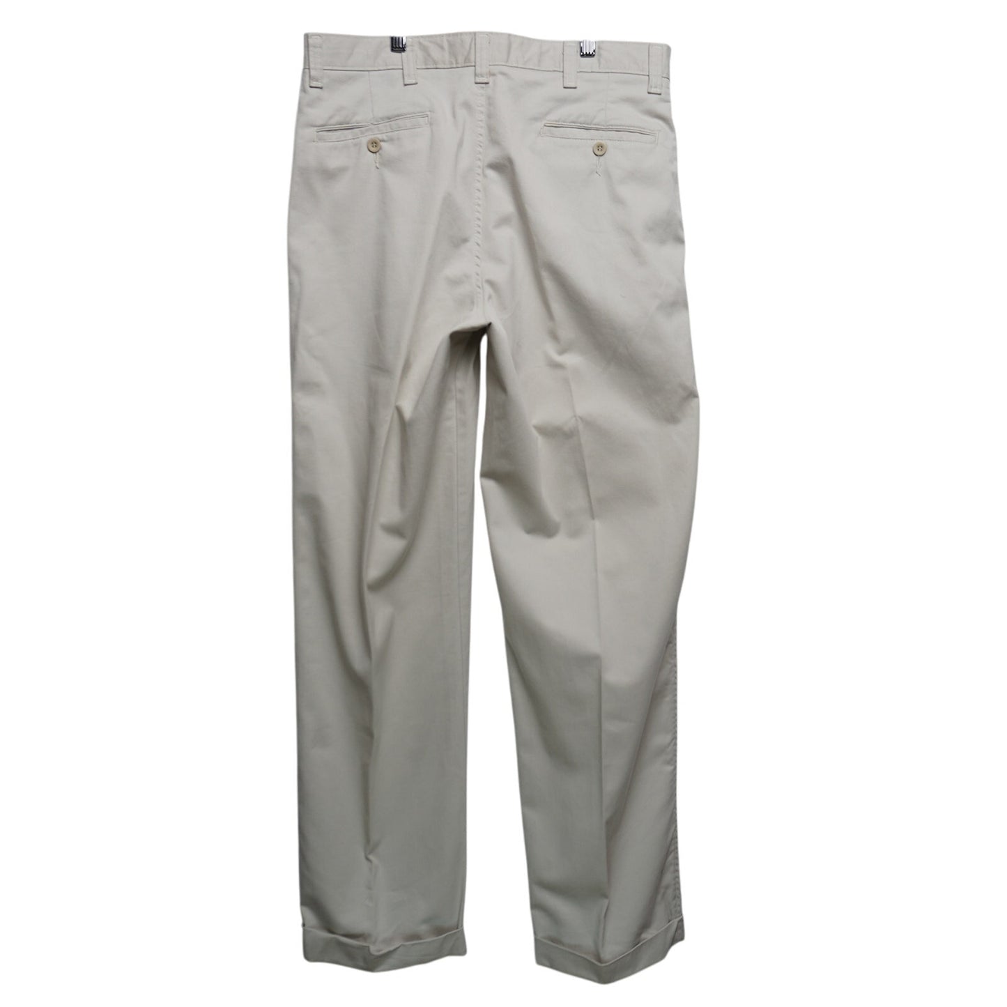 Lee Pleated and Cuffed Stone Color Khakis Size 34x32 100% Cotton