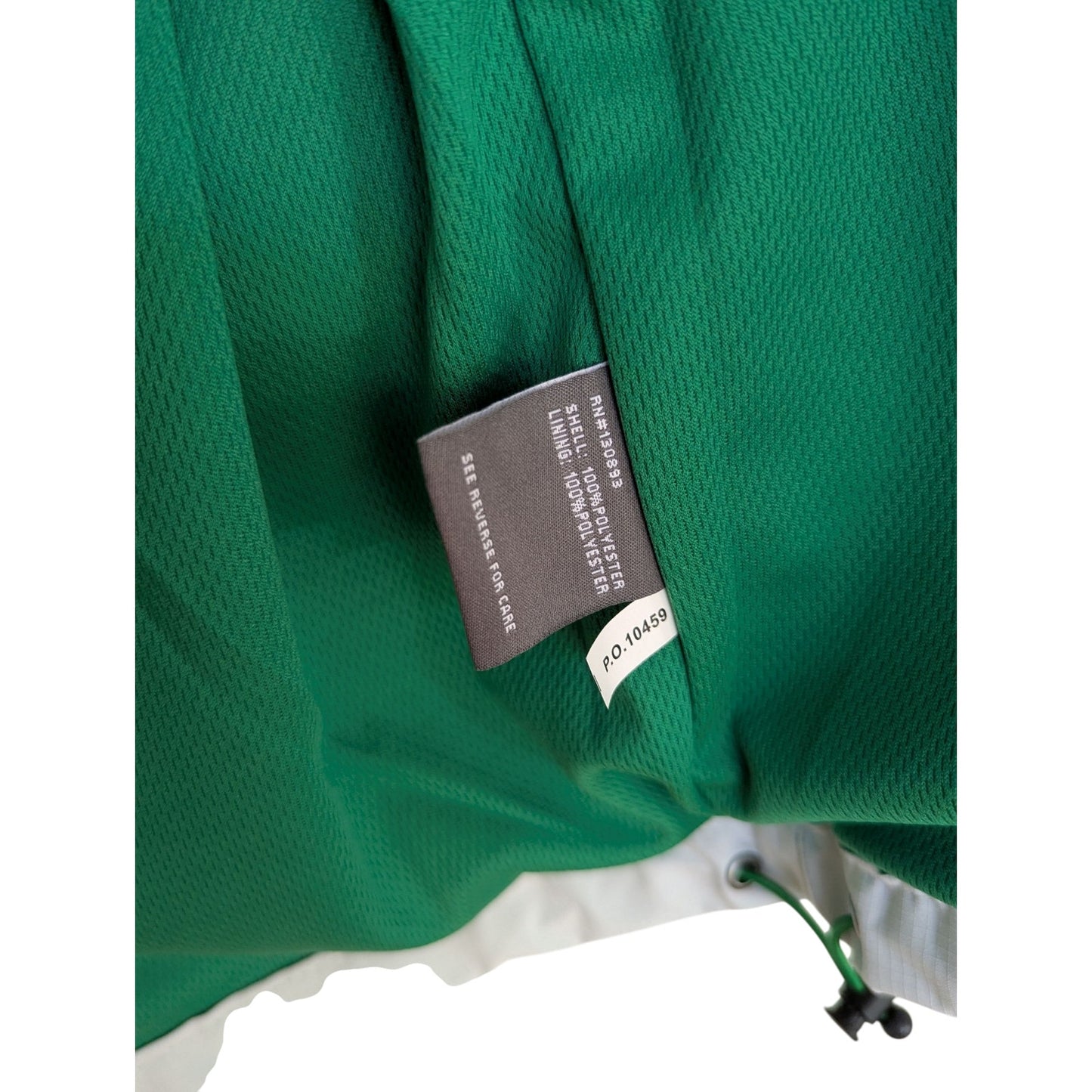 New Balance Men's Green and White Zip Up Windbreaker w/ Hood Size M NWT
