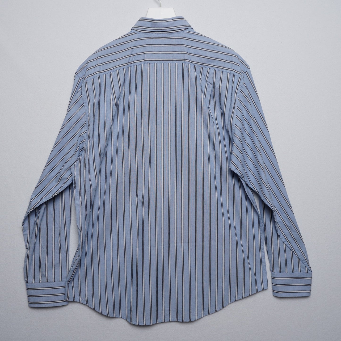 Vintage Izod Bue Striped Button Down Shirt L