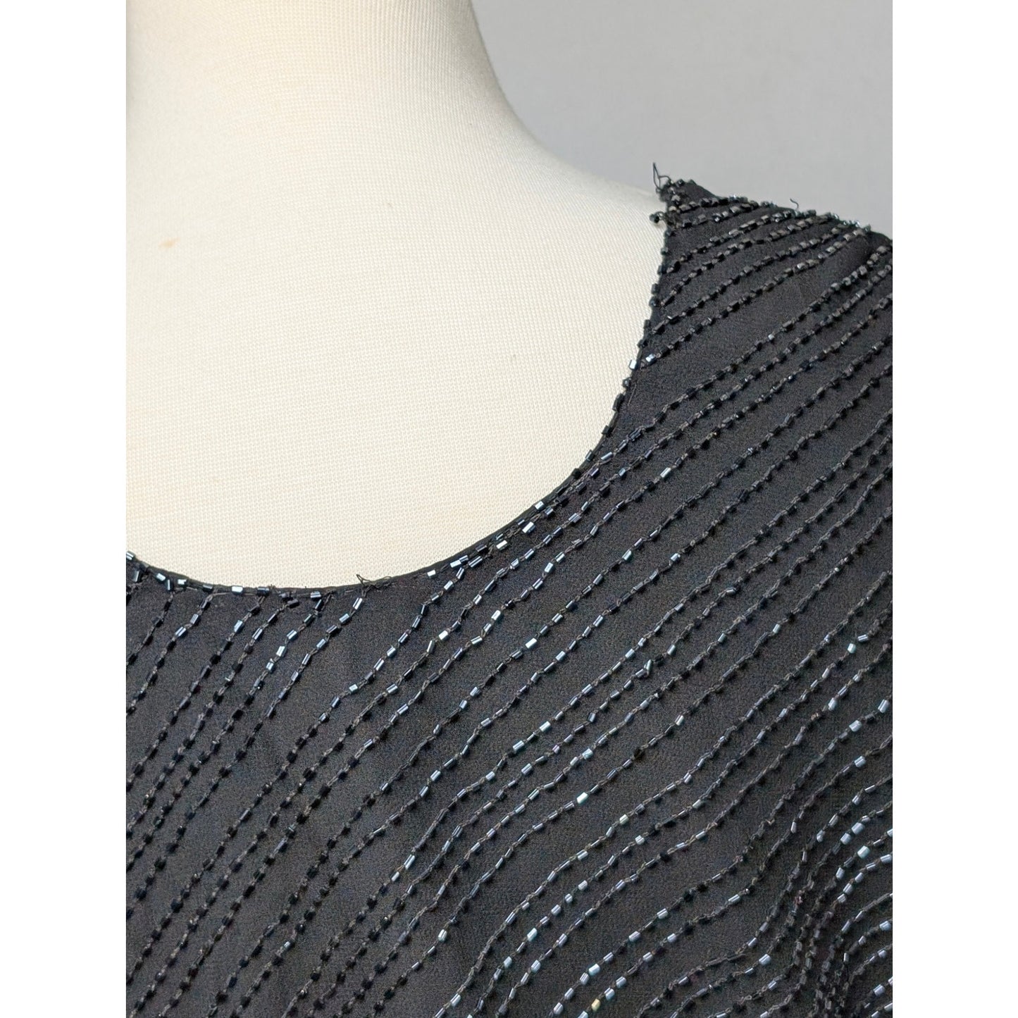 Vintage Jkara New York Beaded Top L