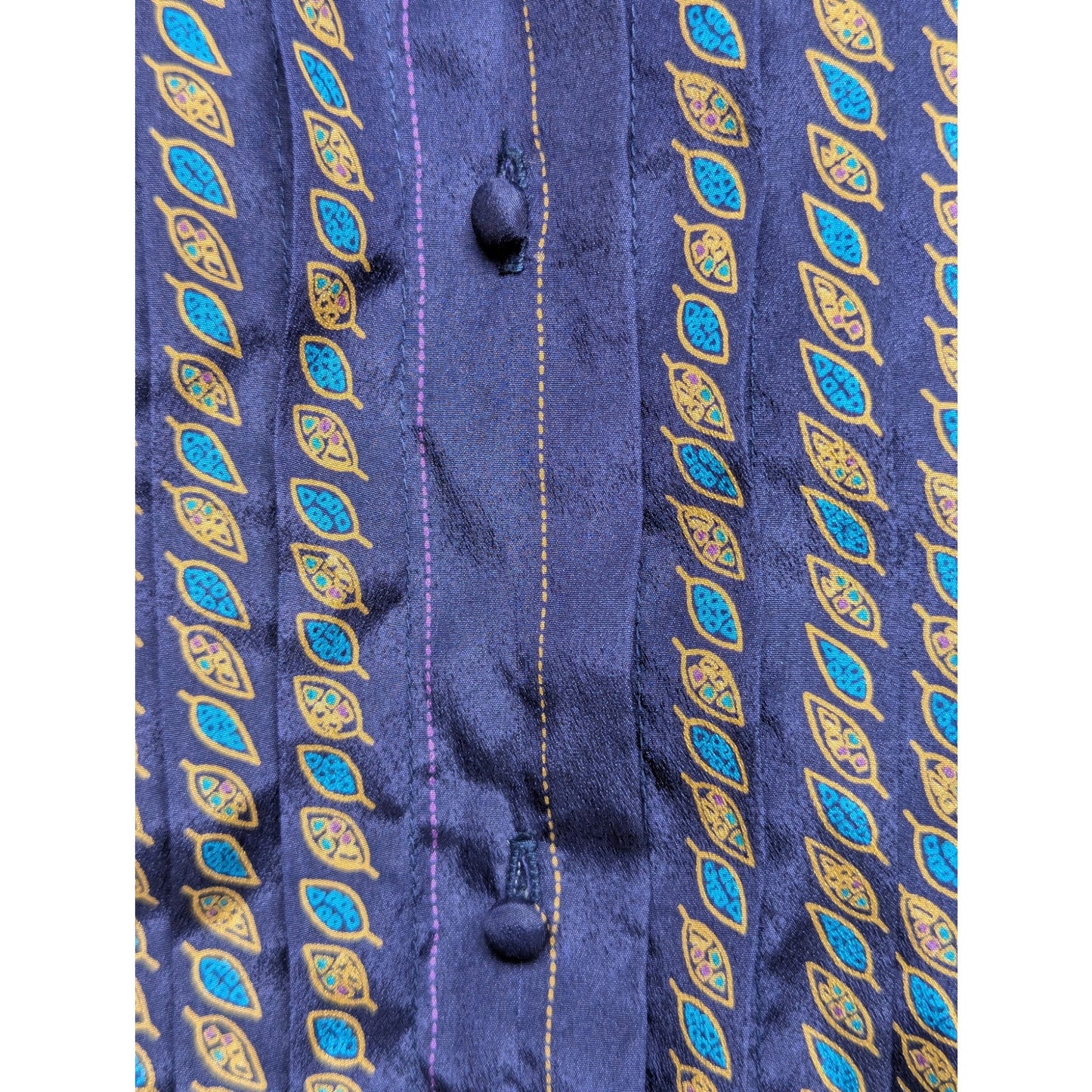 Alexandria VTG Purple Graphic Print Striped Blouse Size 8