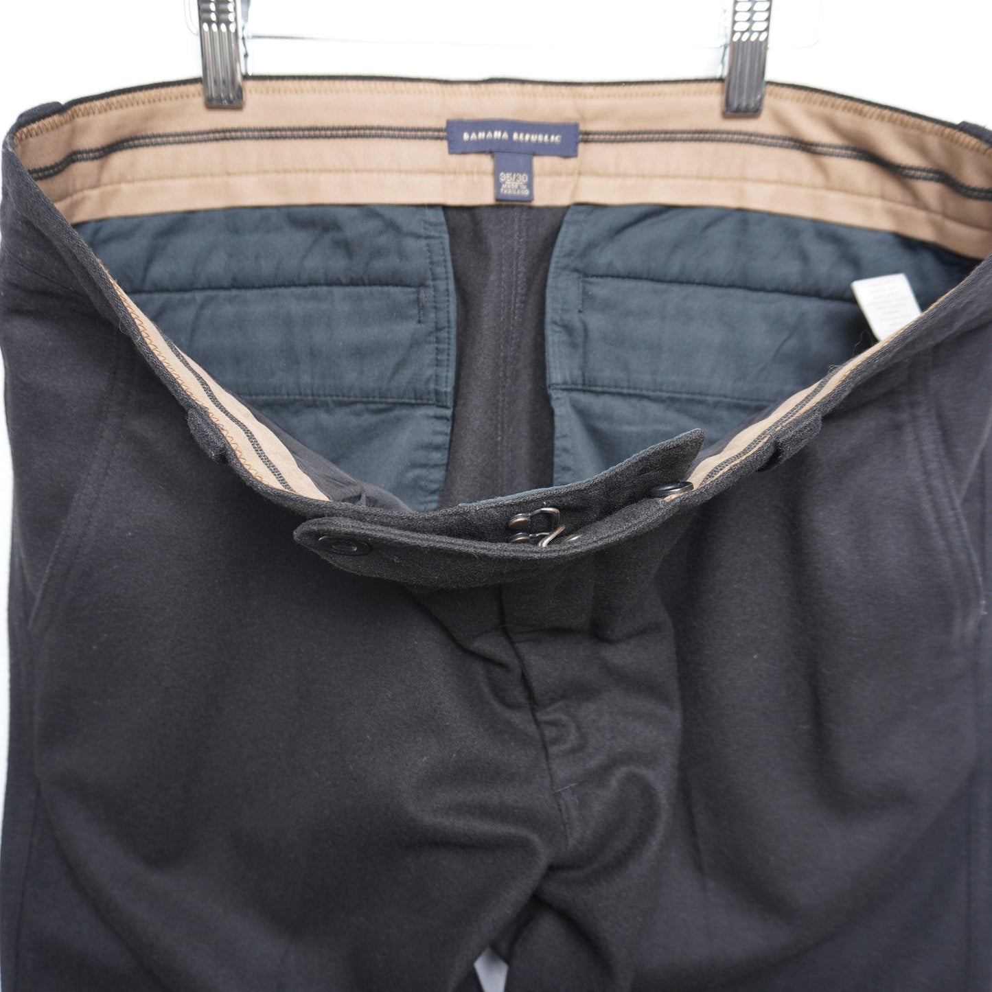 Banana Republic Black Wool Blend Trousers 35x30