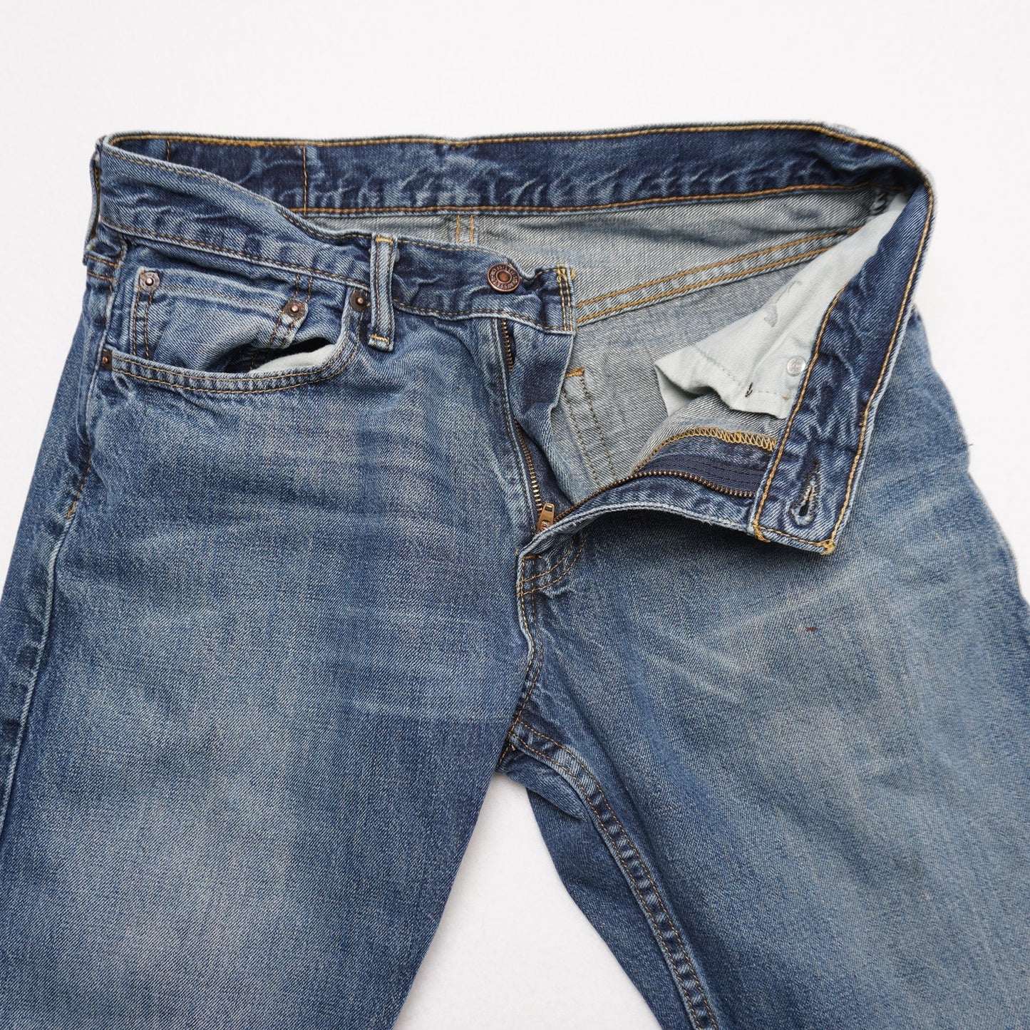 Levi's 514 Men's Straight Fit Jeans Blue Denim Made in Mexico Size 32