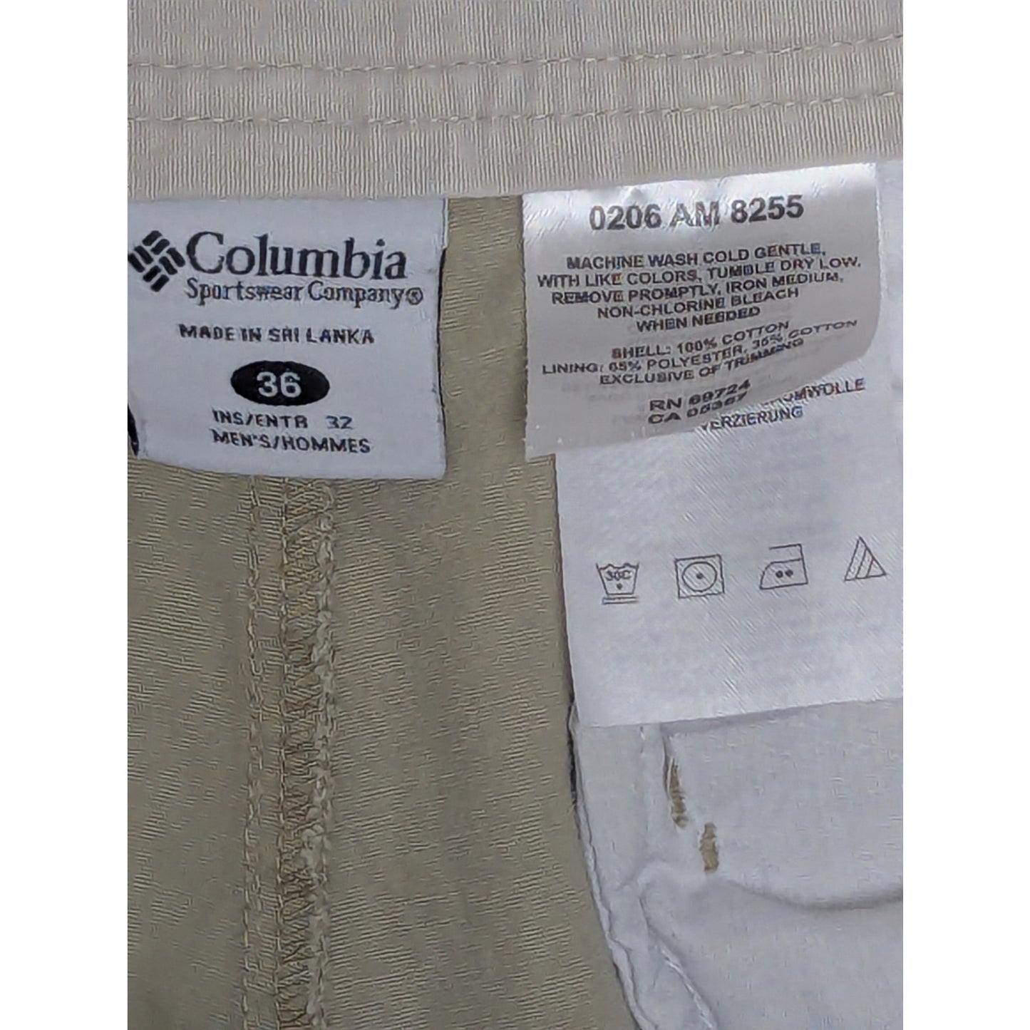Columbia Sportswear Men's Pants Size 36 100% Stonewashed Cotton