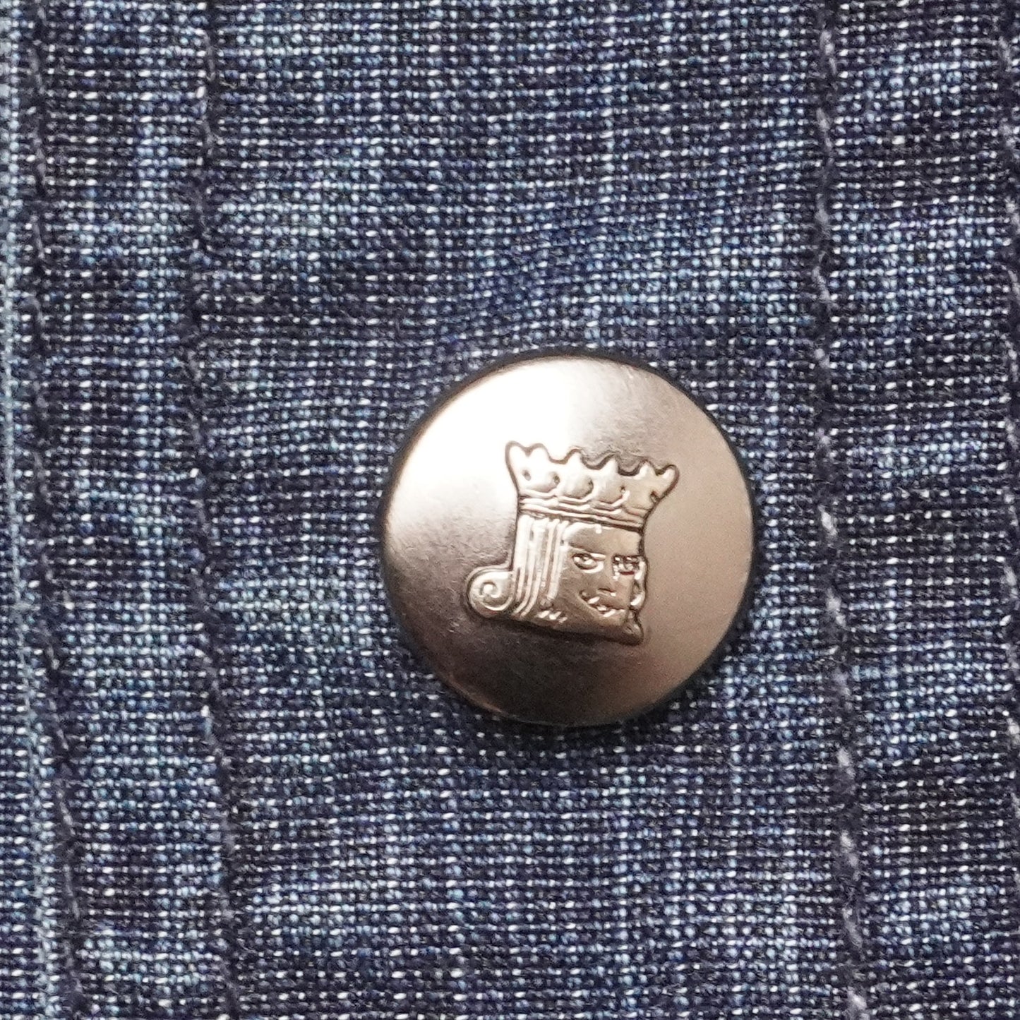 Grown General Denim Snap Button Western Shirt Men’s Large Workwear Cowboy Blue