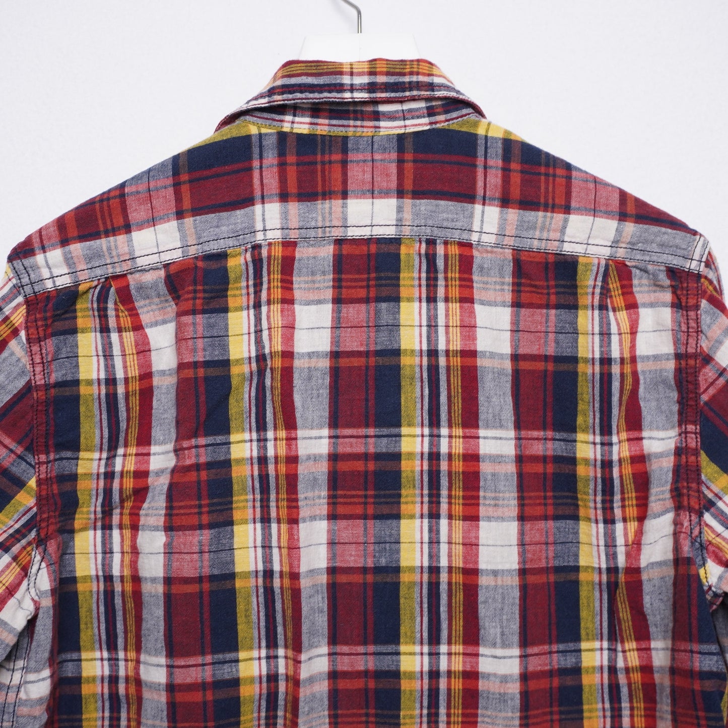 Gap Linen Blend Madras Plaid Shirt Size M
